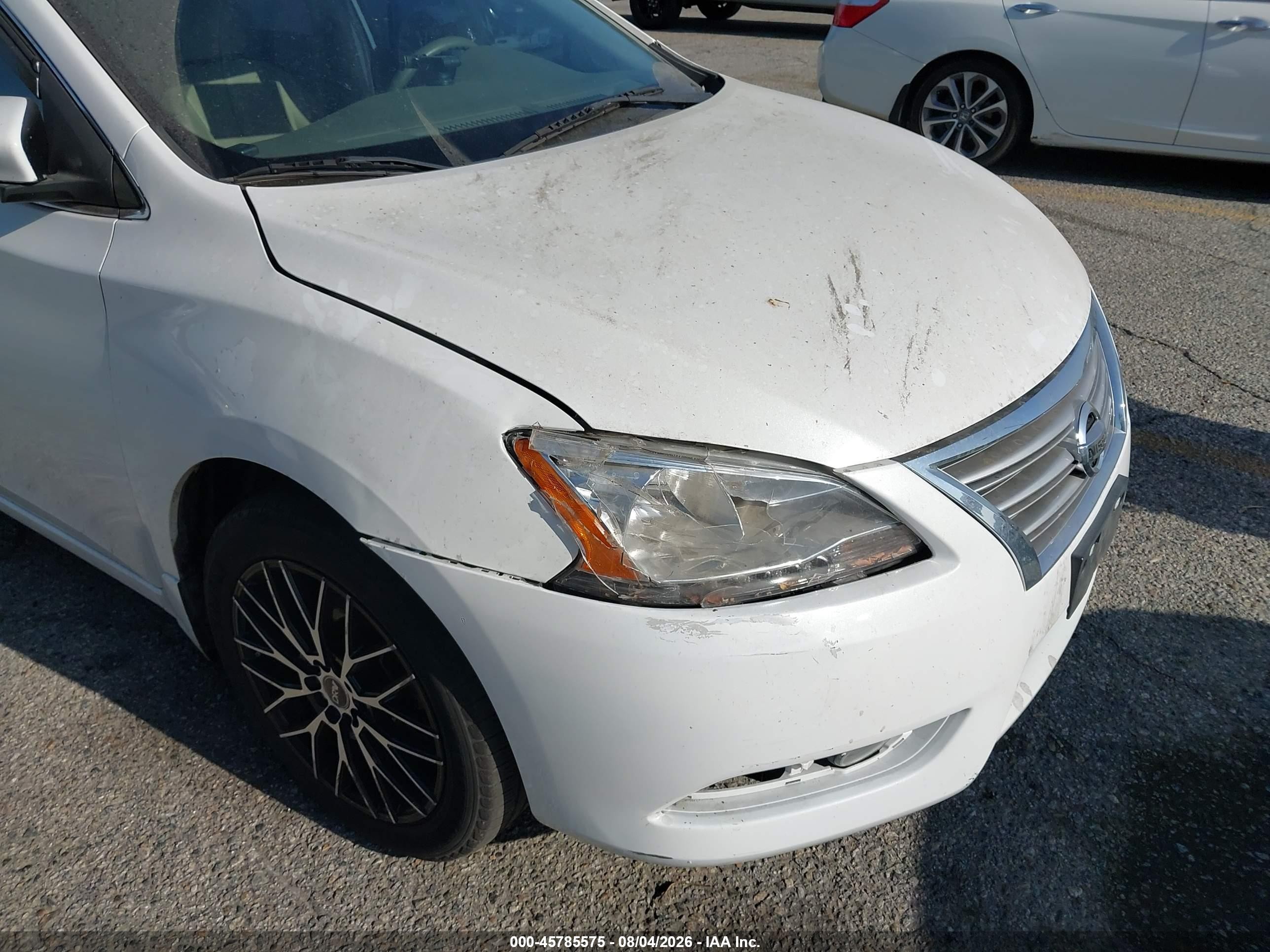 2013 Nissan Sentra S White vin: 3N1AB7AP2DL791176