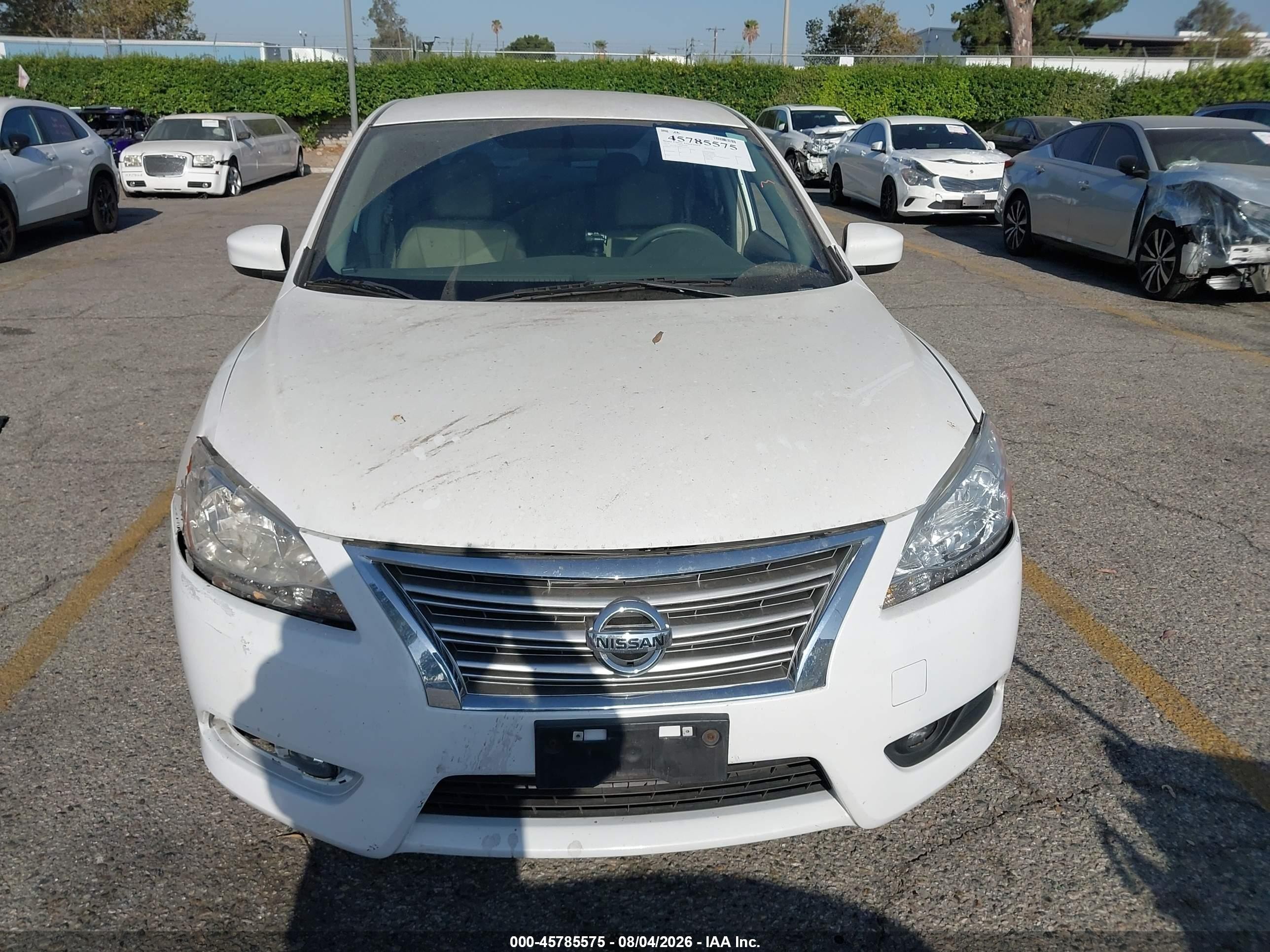 2013 Nissan Sentra S White vin: 3N1AB7AP2DL791176