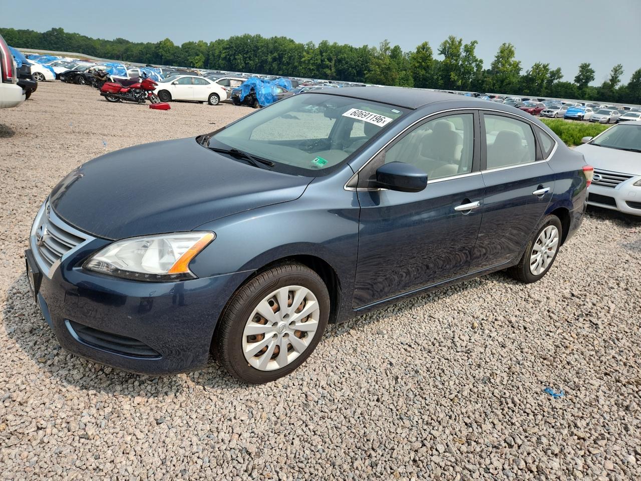 2013 Nissan Sentra S Blue vin: 3N1AB7AP2DL794112