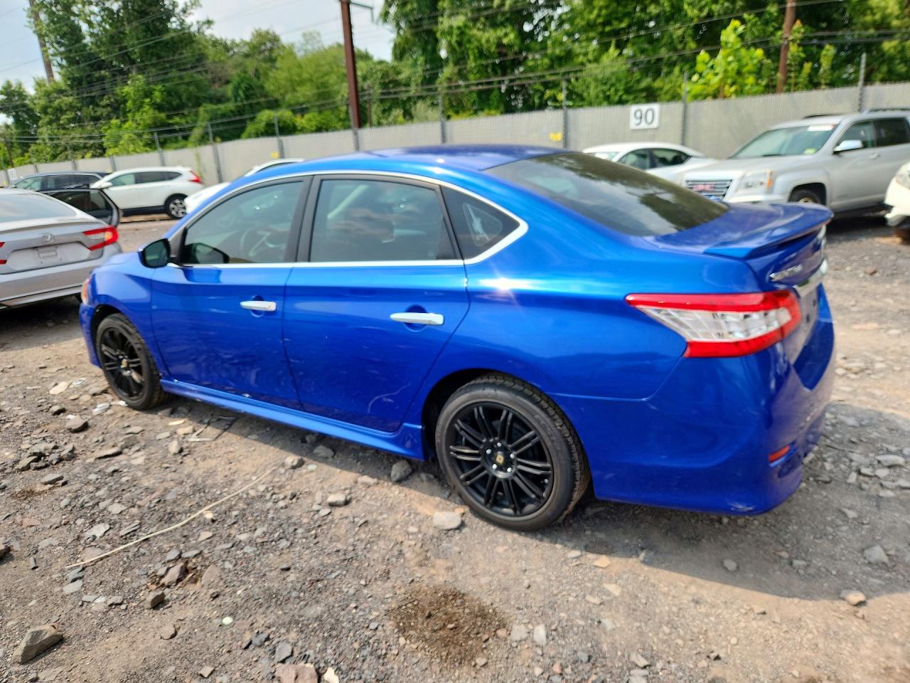 2014 Nissan Sentra Sr Blue vin: 3N1AB7AP2EL615438