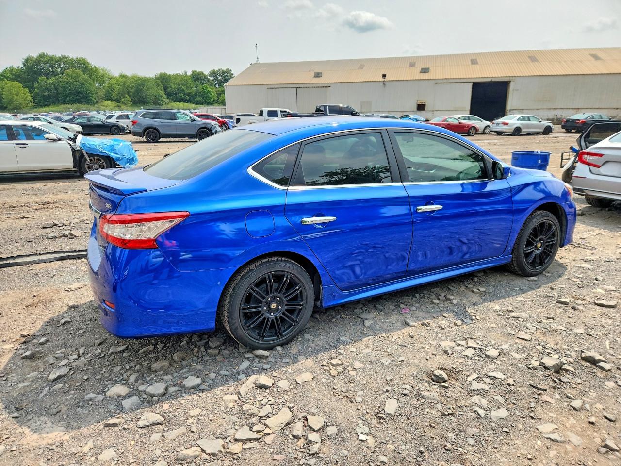 2014 Nissan Sentra Sr Blue vin: 3N1AB7AP2EL615438