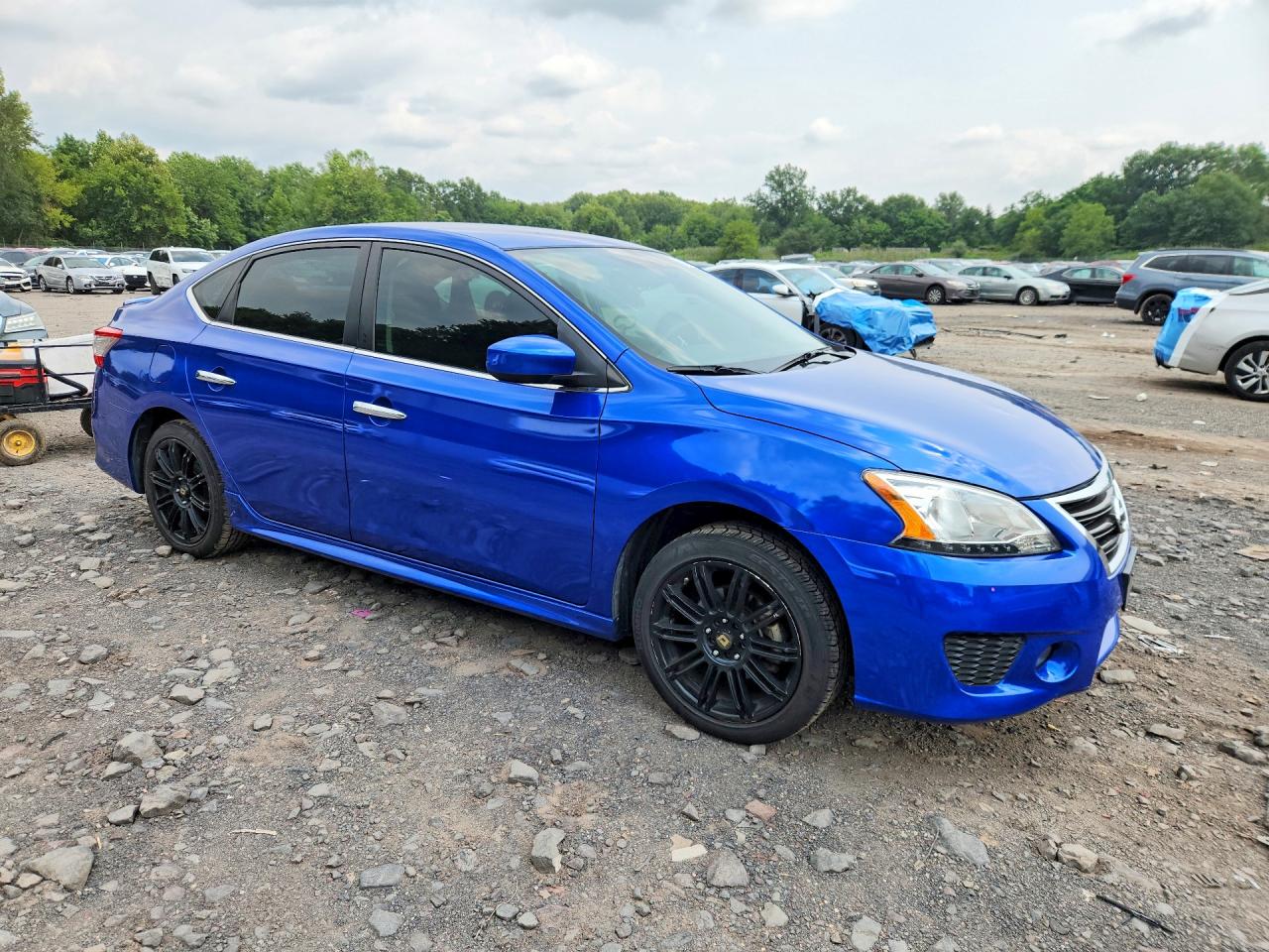 2014 Nissan Sentra Sr Blue vin: 3N1AB7AP2EL615438