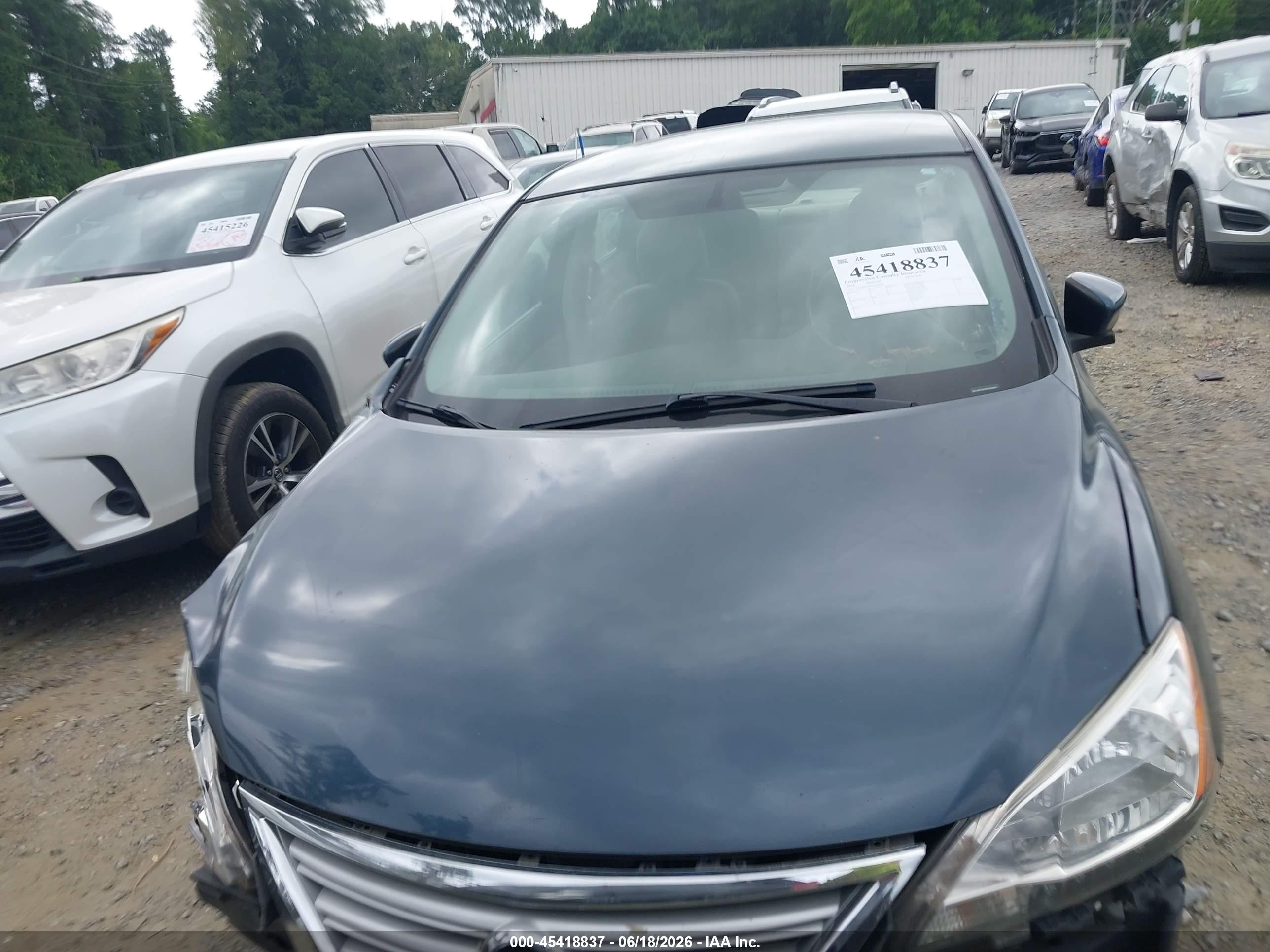 2014 Nissan Sentra Sv Blue vin: 3N1AB7AP2EL620607