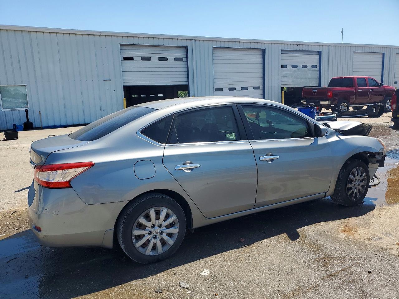 2014 Nissan Sentra S Silver vin: 3N1AB7AP2EL625256