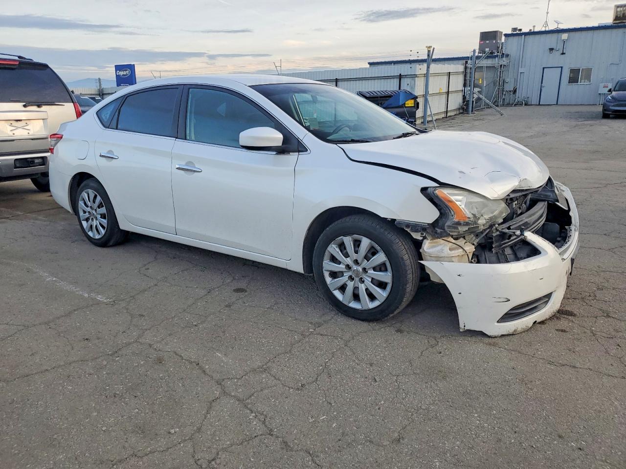 2014 Nissan Sentra S White vin: 3N1AB7AP2EL634944