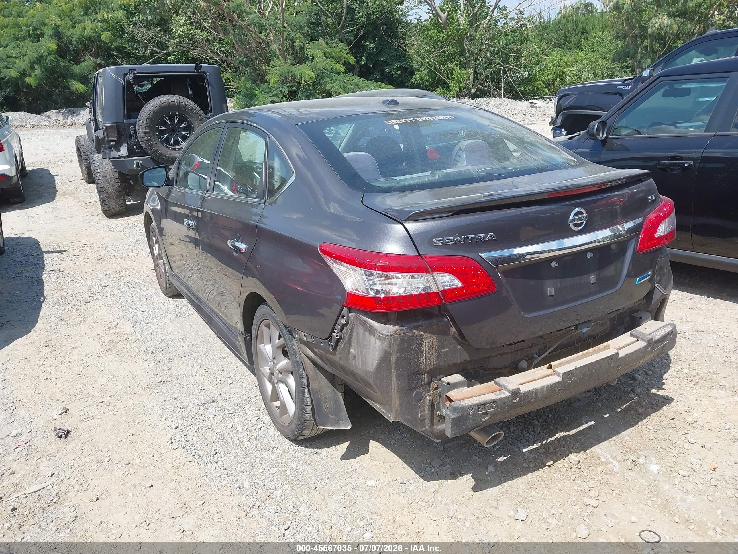 2014 Nissan Sentra Sr Gray vin: 3N1AB7AP2EL643756