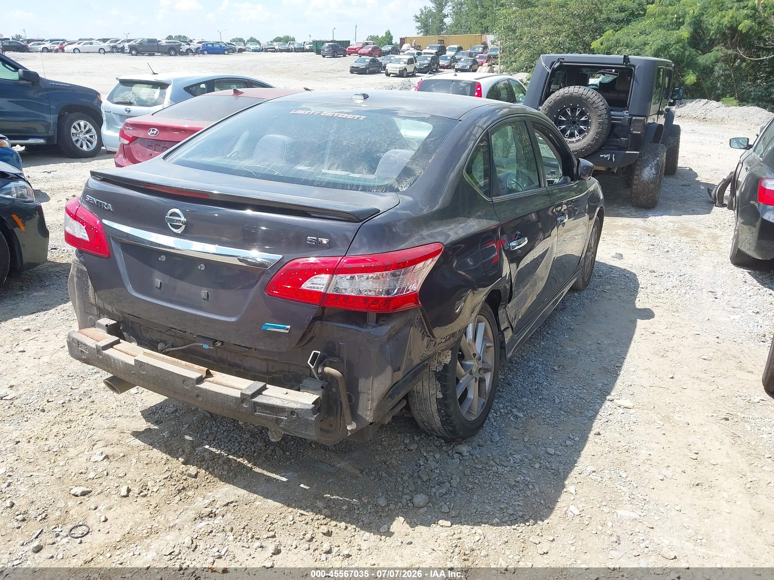 2014 Nissan Sentra Sr Gray vin: 3N1AB7AP2EL643756