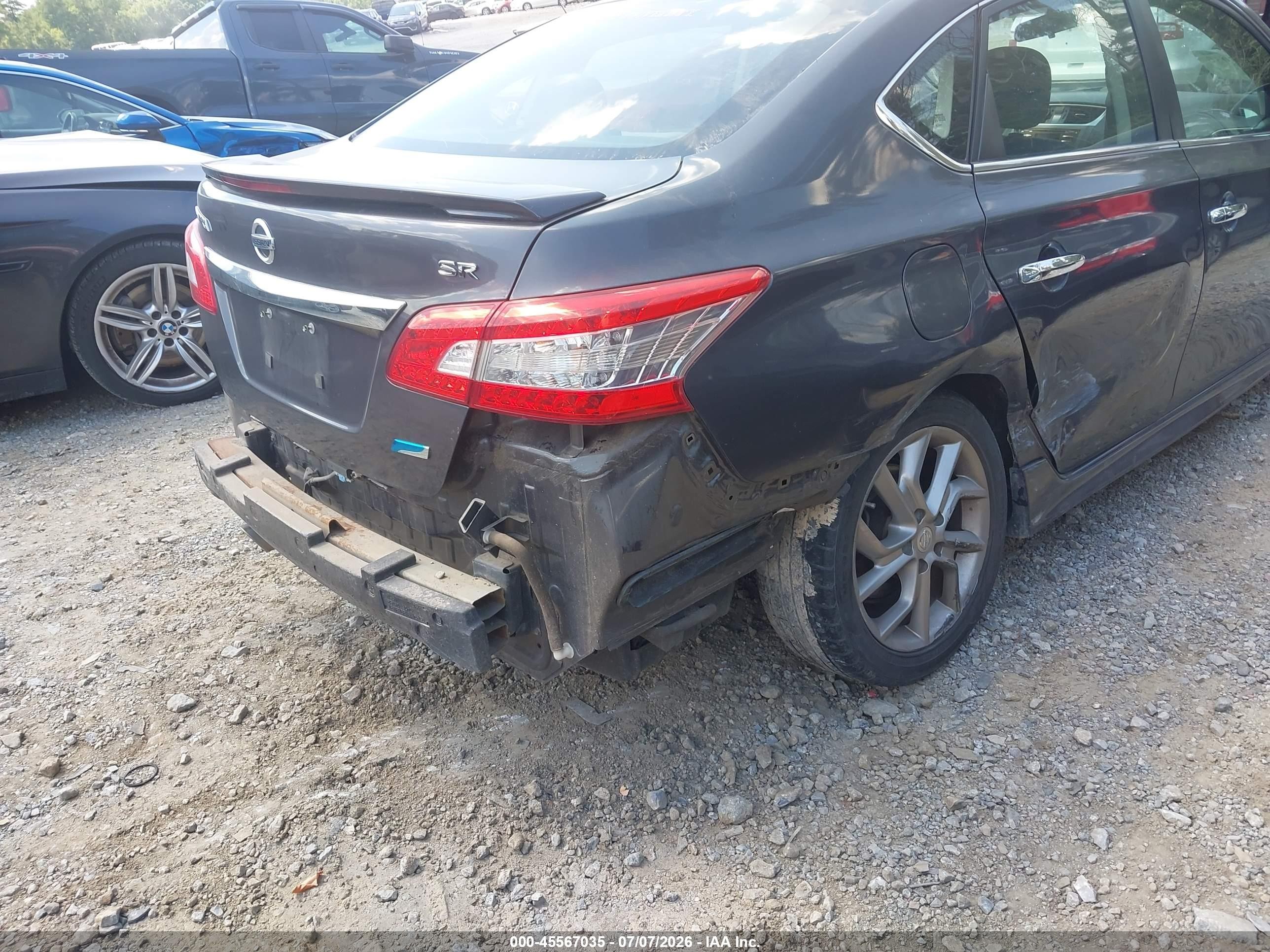 2014 Nissan Sentra Sr Gray vin: 3N1AB7AP2EL643756