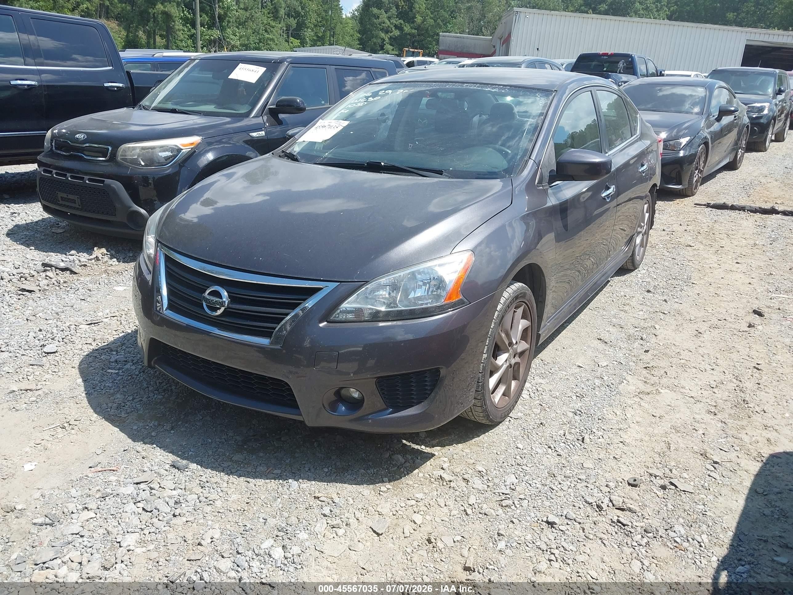 2014 Nissan Sentra Sr Gray vin: 3N1AB7AP2EL643756