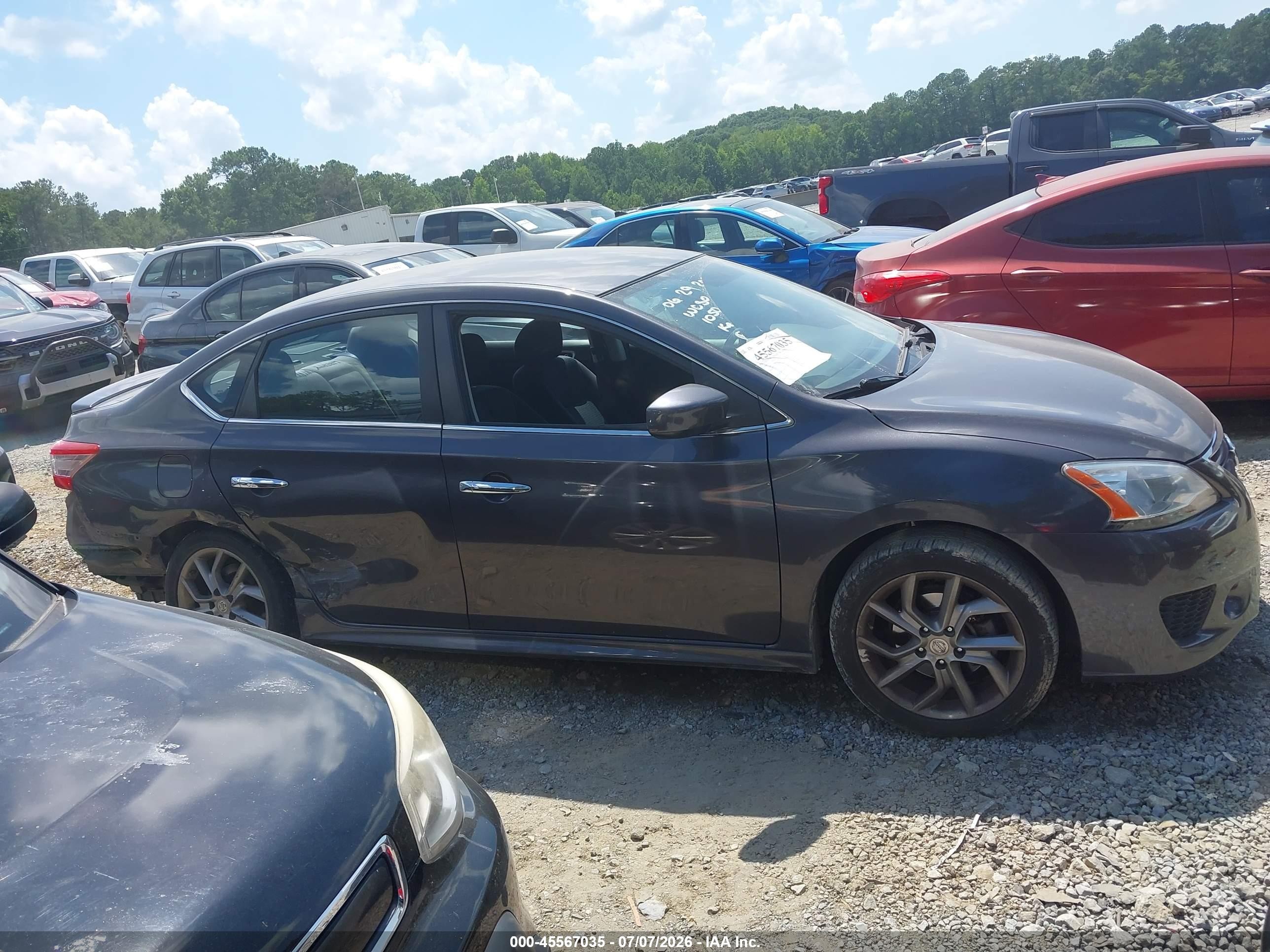 2014 Nissan Sentra Sr Gray vin: 3N1AB7AP2EL643756