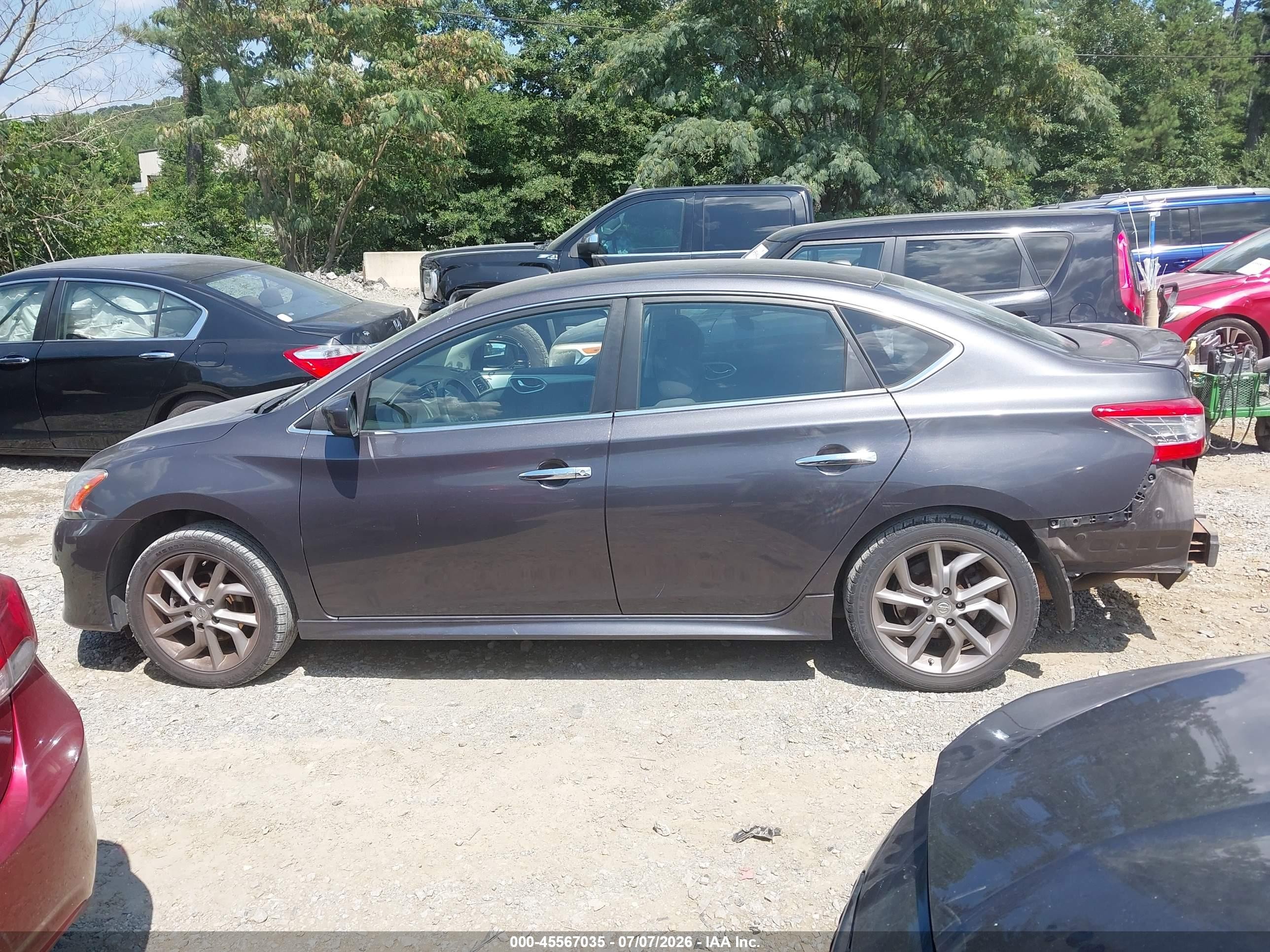 2014 Nissan Sentra Sr Gray vin: 3N1AB7AP2EL643756