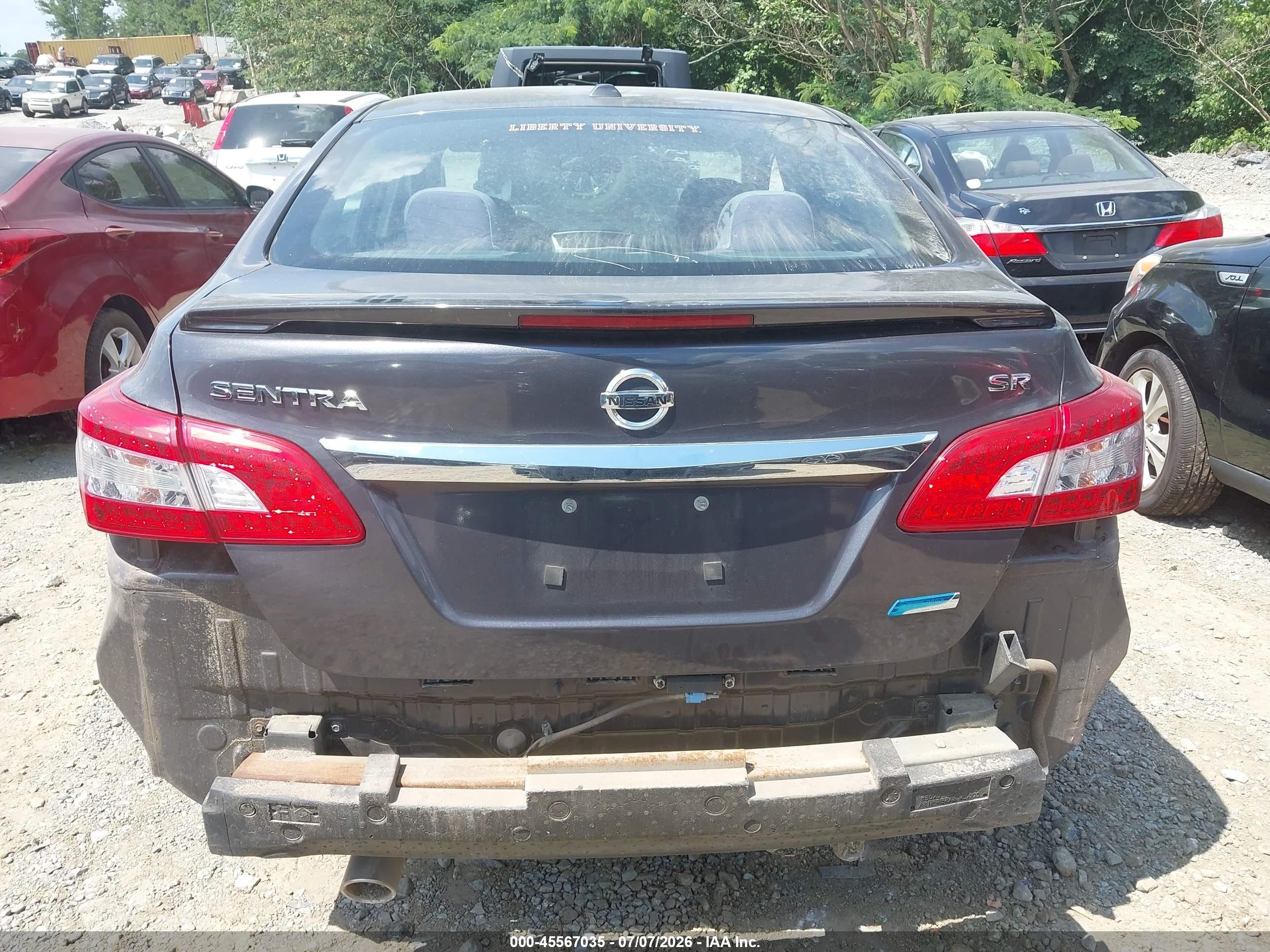 2014 Nissan Sentra Sr Gray vin: 3N1AB7AP2EL643756