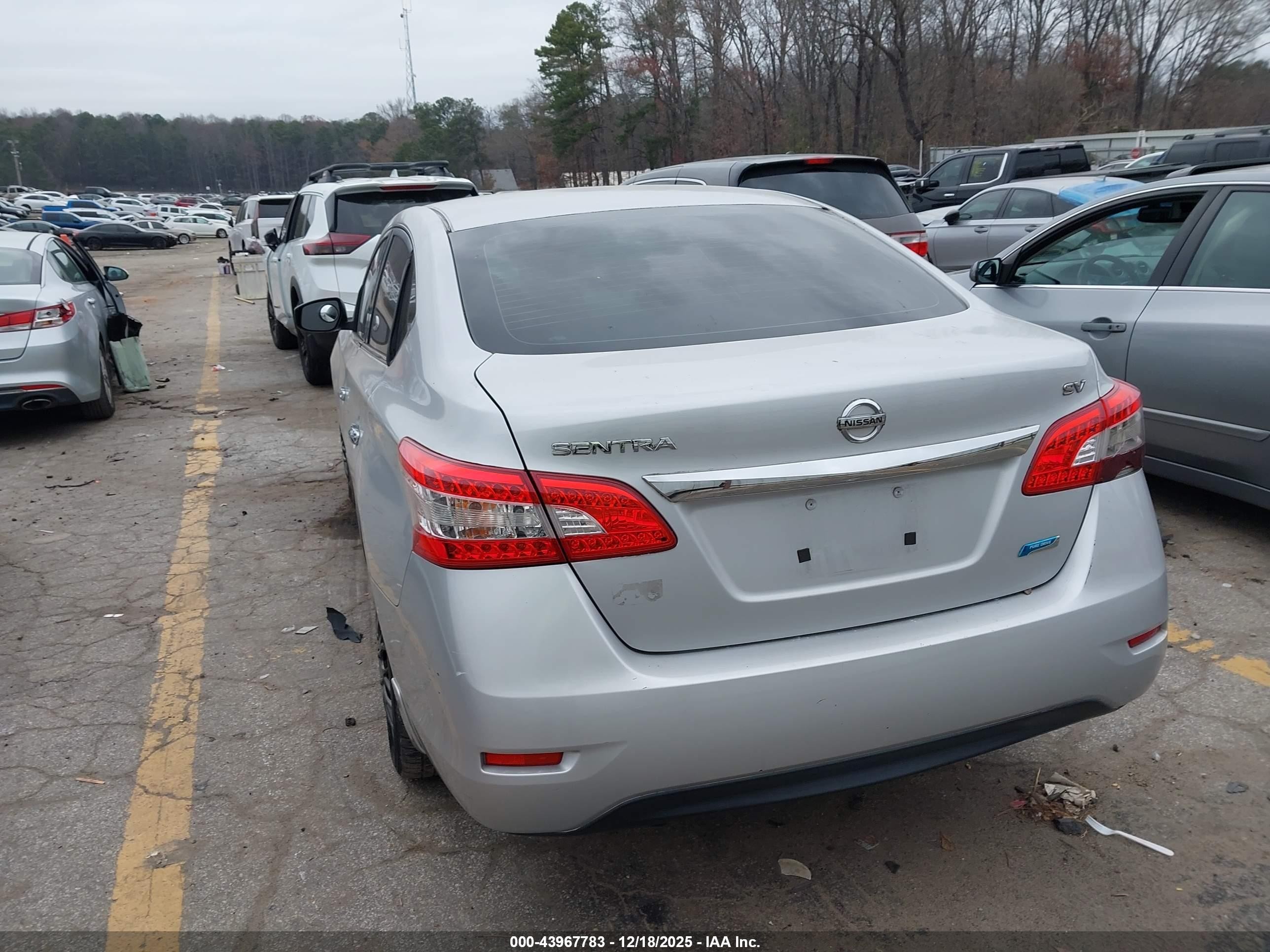 2014 Nissan Sentra Sv Silver vin: 3N1AB7AP2EL654613