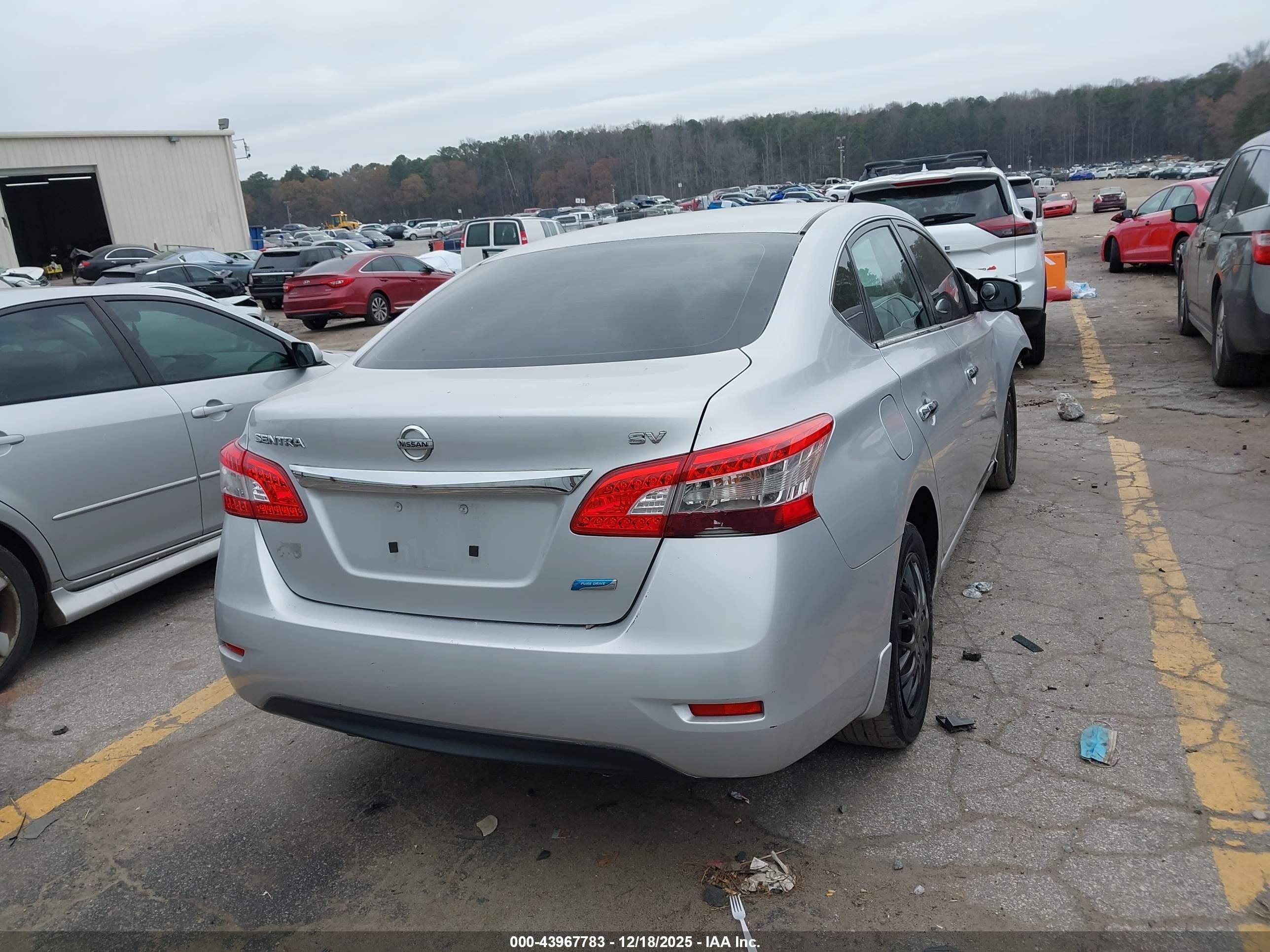 2014 Nissan Sentra Sv Silver vin: 3N1AB7AP2EL654613