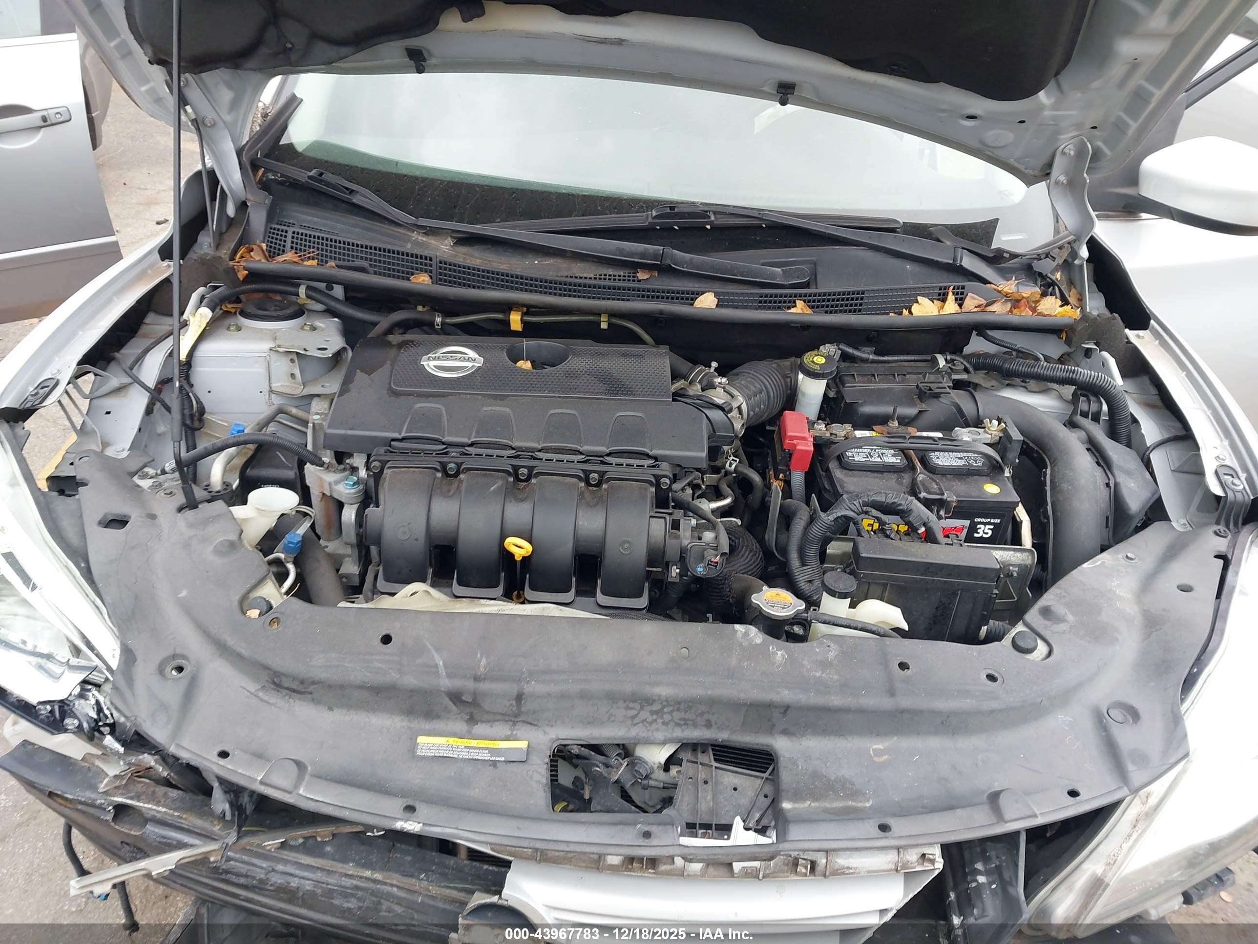 2014 Nissan Sentra Sv Silver vin: 3N1AB7AP2EL654613