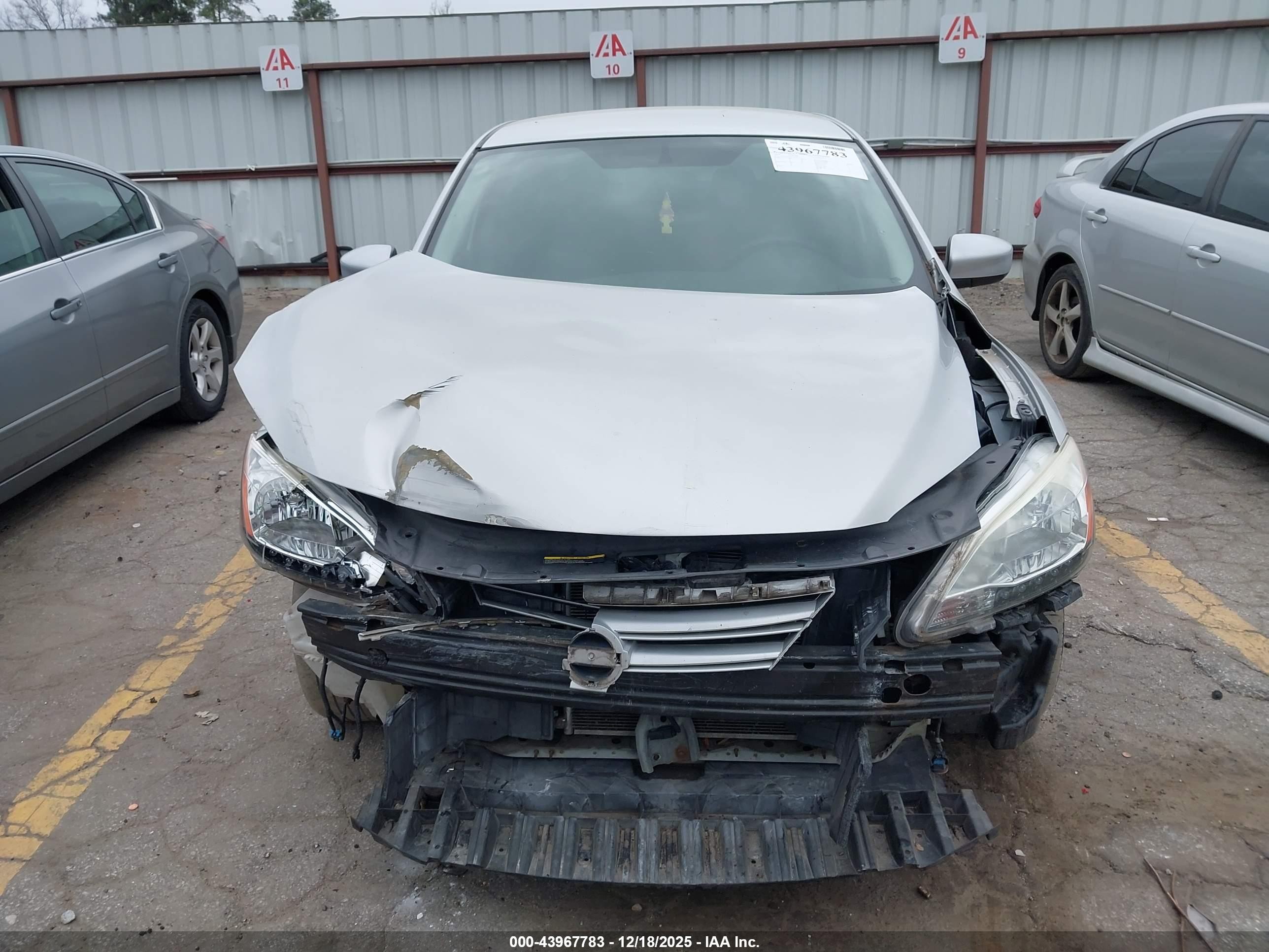 2014 Nissan Sentra Sv Silver vin: 3N1AB7AP2EL654613