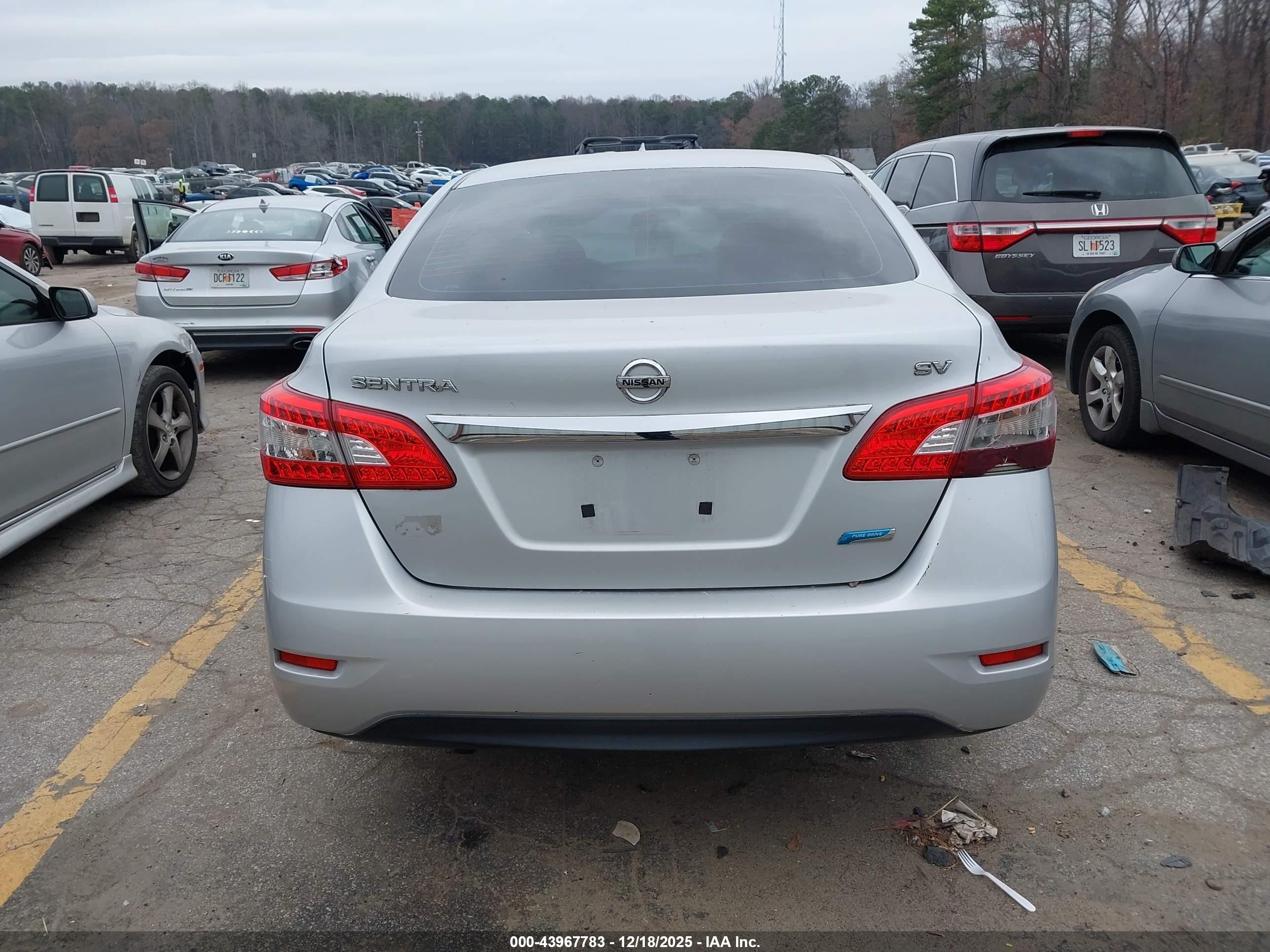 2014 Nissan Sentra Sv Silver vin: 3N1AB7AP2EL654613