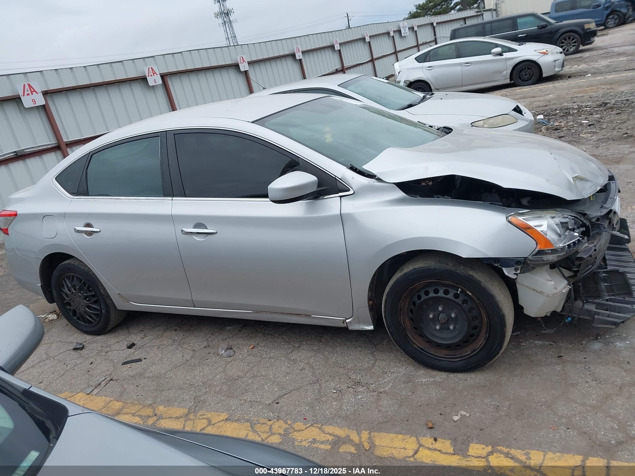 2014 Nissan Sentra Sv Silver vin: 3N1AB7AP2EL654613