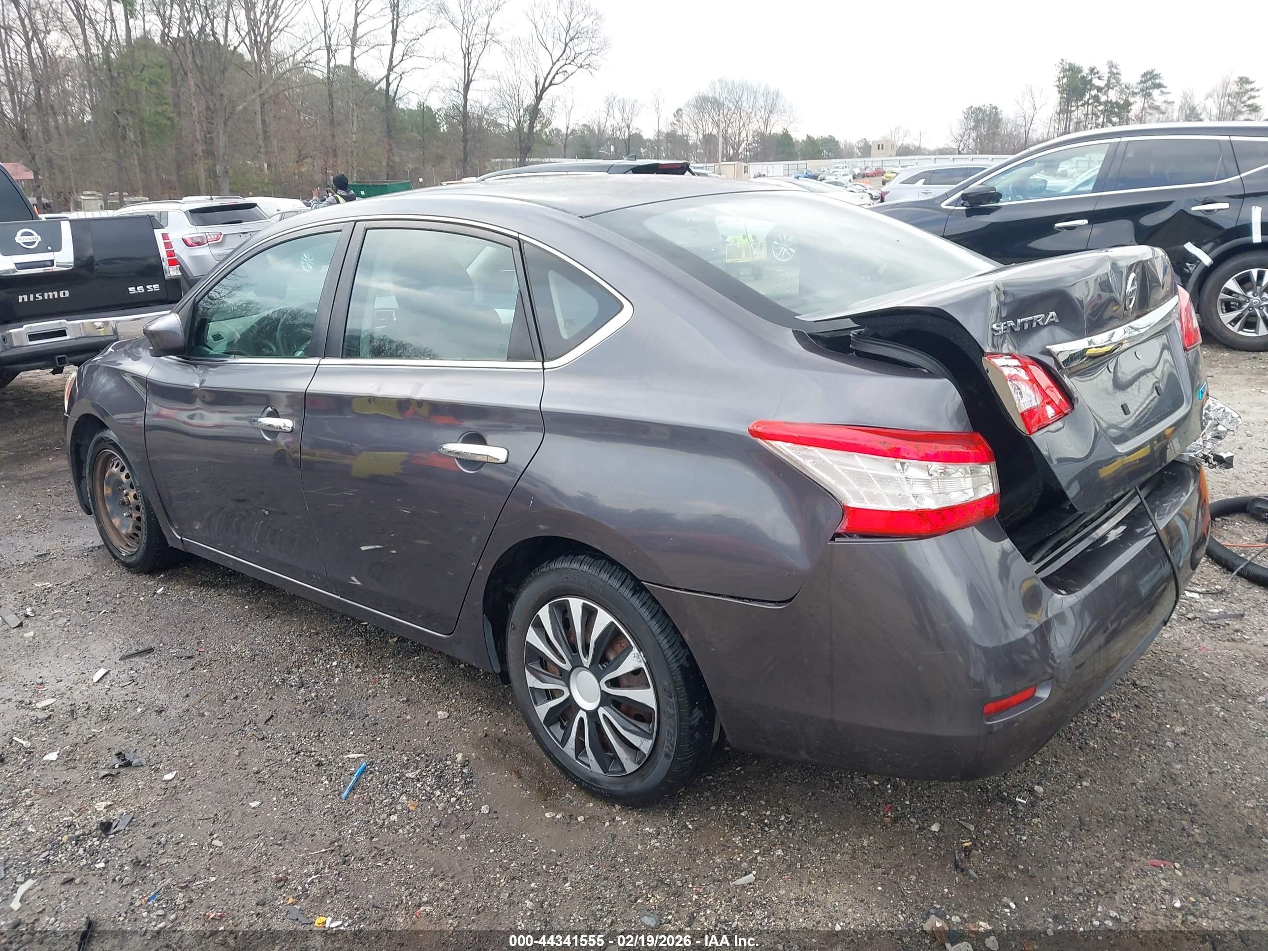 2014 Nissan Sentra Sv Gray vin: 3N1AB7AP2EL658712