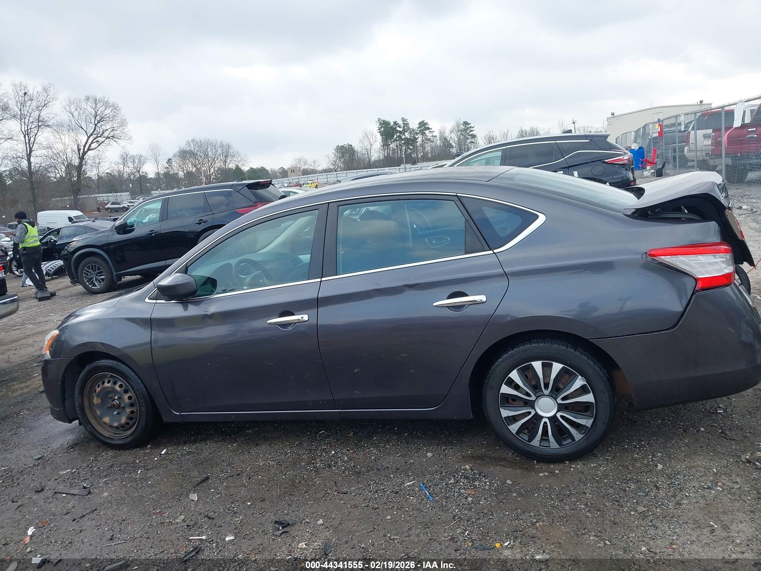 2014 Nissan Sentra Sv Gray vin: 3N1AB7AP2EL658712