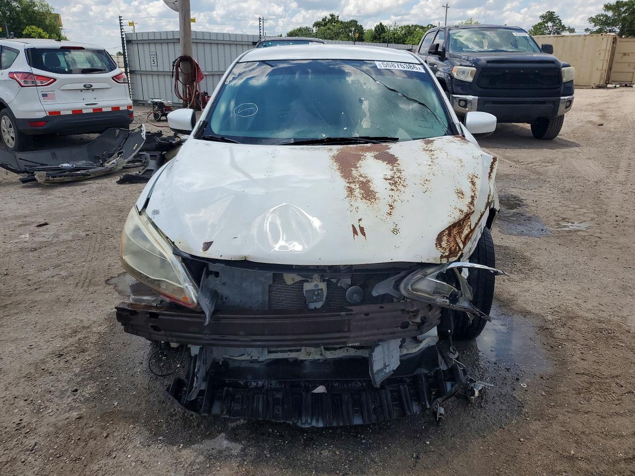2014 Nissan Sentra S Белый vin: 3N1AB7AP2EL661870