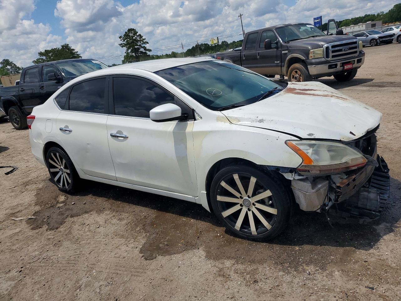 2014 Nissan Sentra S Белый vin: 3N1AB7AP2EL661870