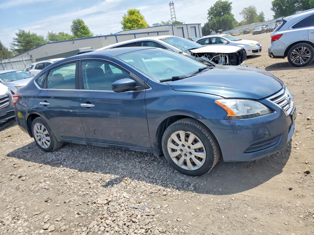 2014 Nissan Sentra S Blue vin: 3N1AB7AP2EL667362