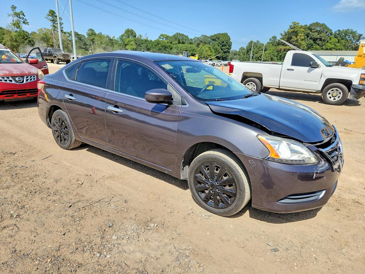 2014 Nissan Sentra Sv Gray vin: 3N1AB7AP2EL670732
