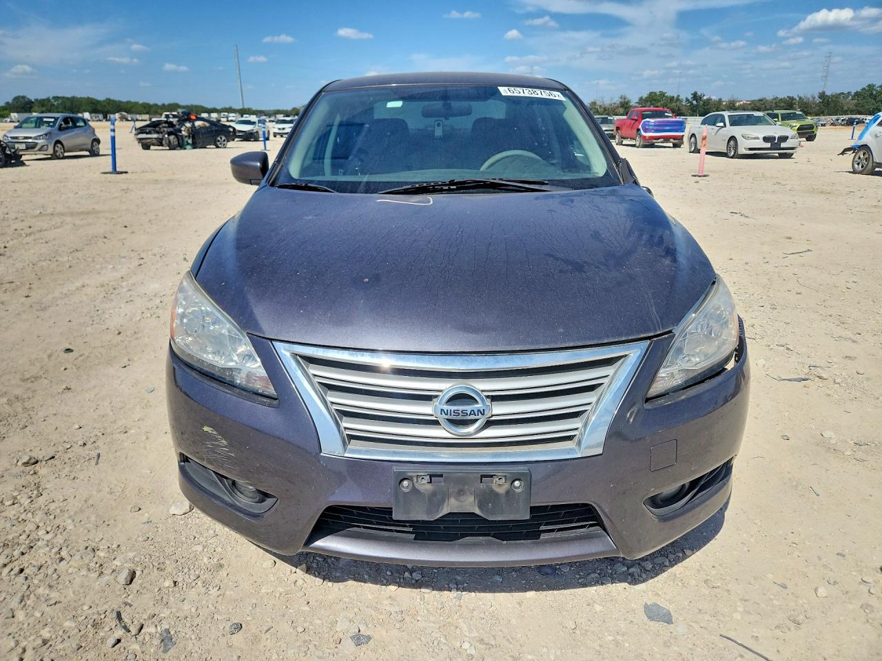 2014 Nissan Sentra Sv Gray vin: 3N1AB7AP2EL673338