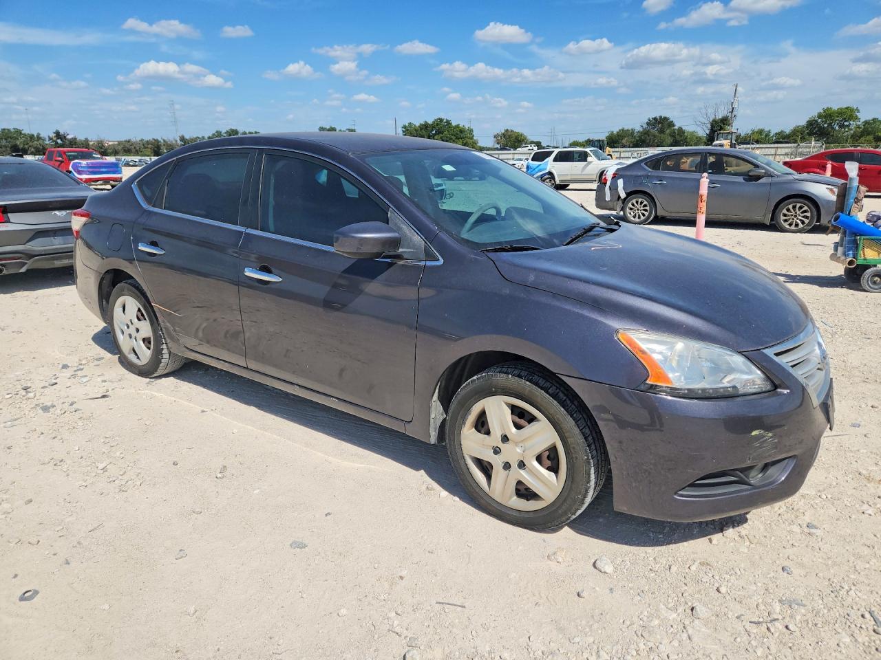 2014 Nissan Sentra Sv Gray vin: 3N1AB7AP2EL673338