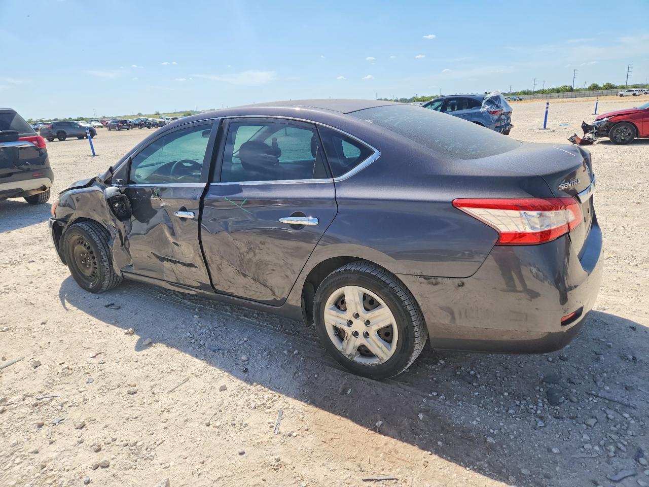 2014 Nissan Sentra Sv Gray vin: 3N1AB7AP2EL673338