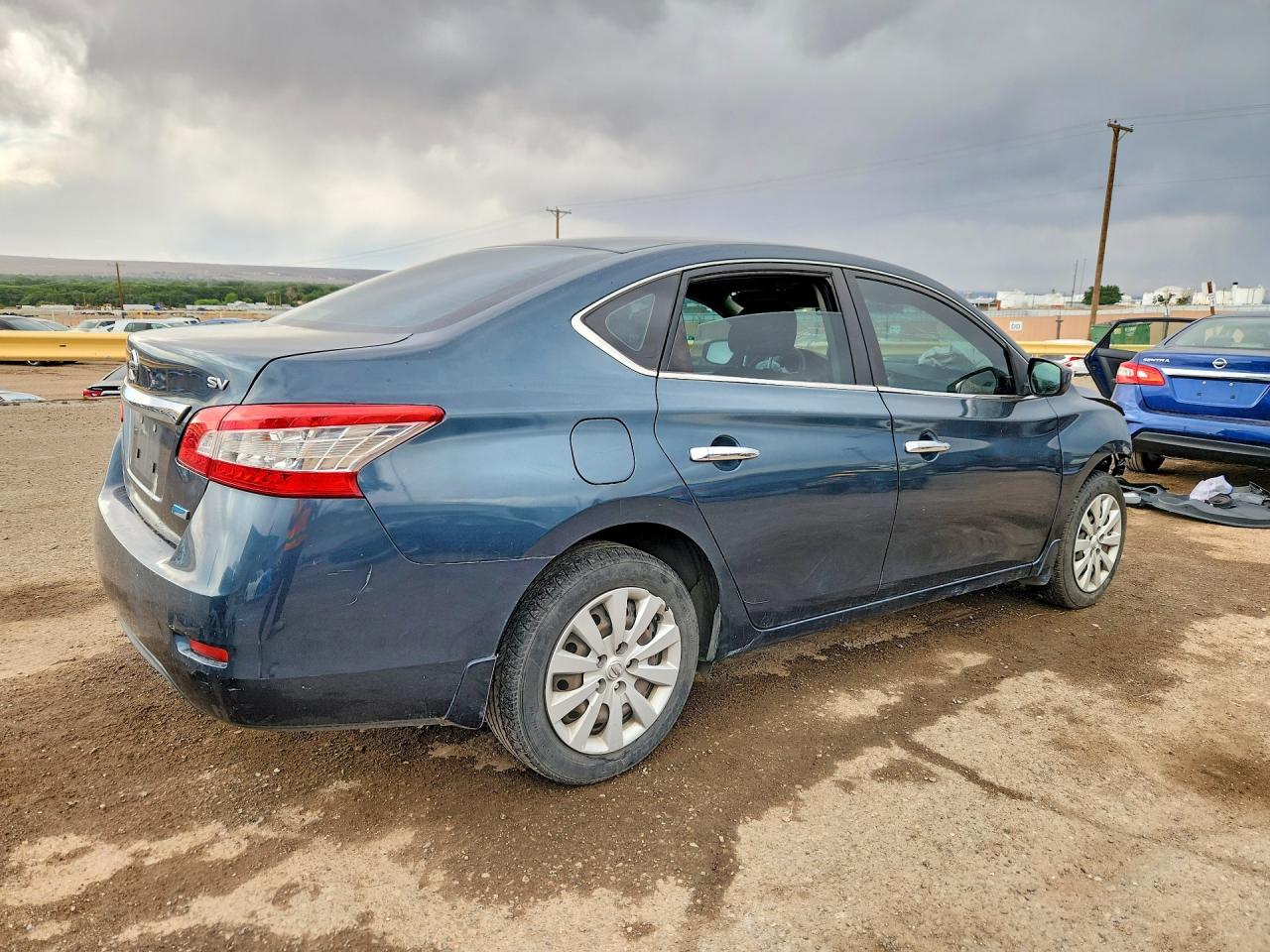 2014 Nissan Sentra Sv Blue vin: 3N1AB7AP2EL676269