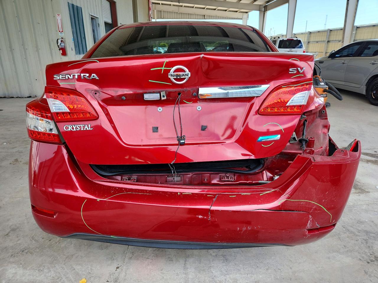 2014 Nissan Sentra Sv Red vin: 3N1AB7AP2EL680869