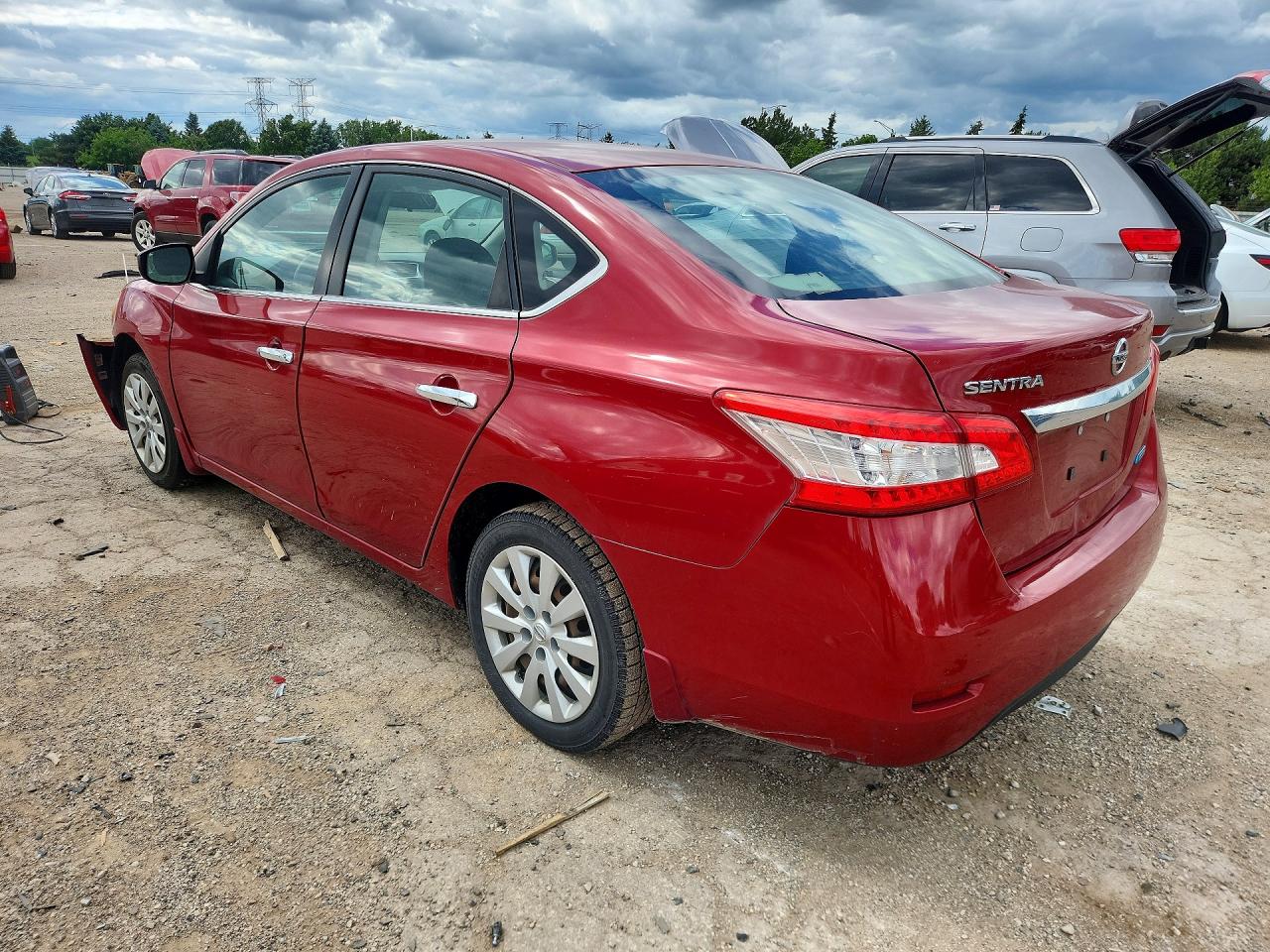 2014 Nissan Sentra S Red vin: 3N1AB7AP2EL686235