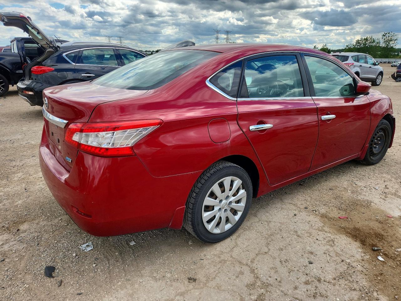 2014 Nissan Sentra S Red vin: 3N1AB7AP2EL686235