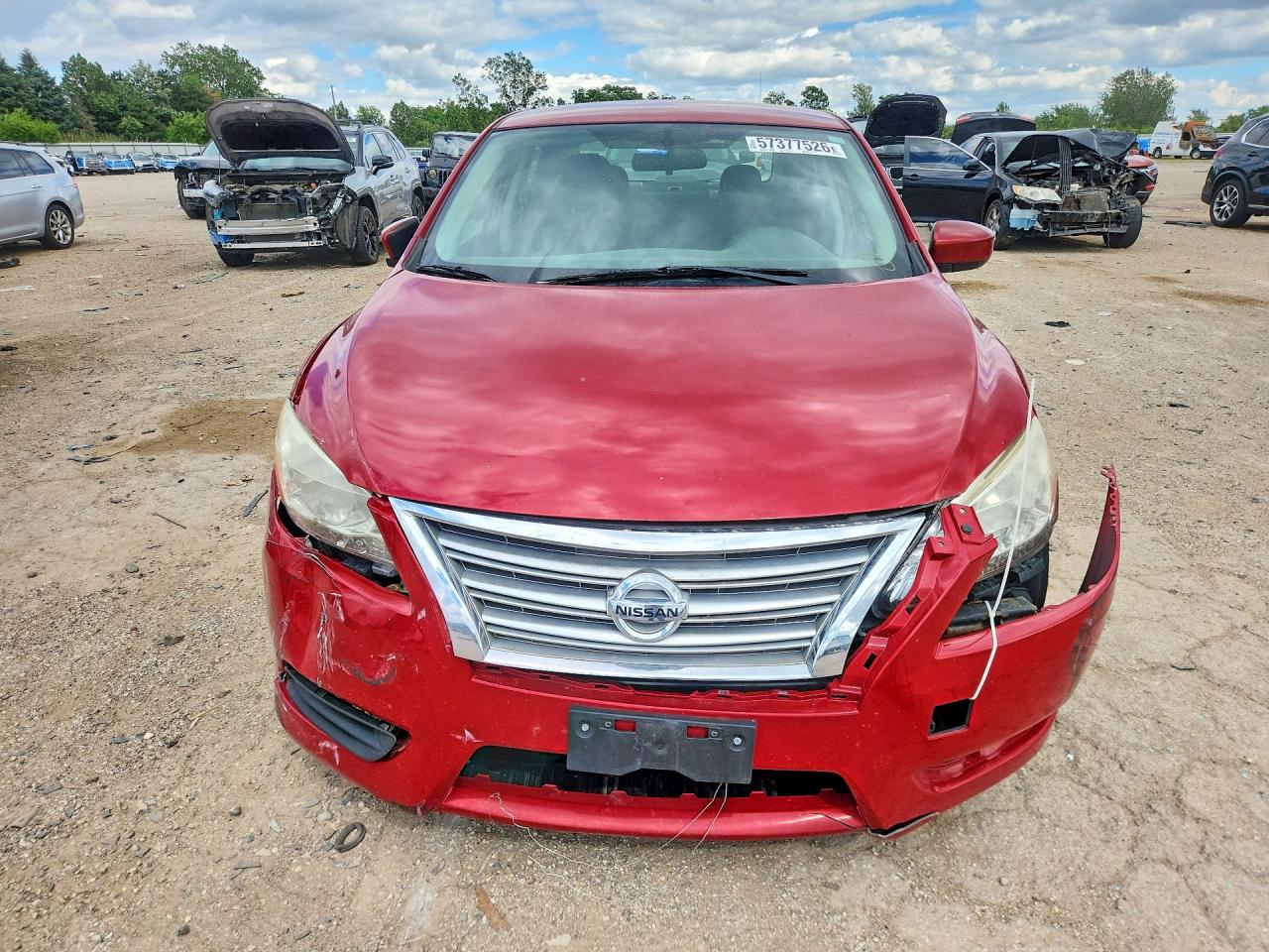 2014 Nissan Sentra S Red vin: 3N1AB7AP2EL686235