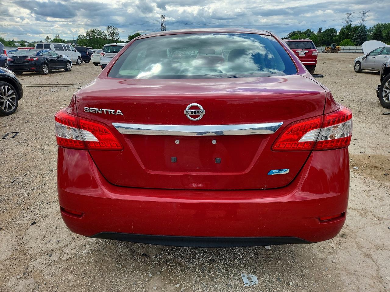 2014 Nissan Sentra S Red vin: 3N1AB7AP2EL686235