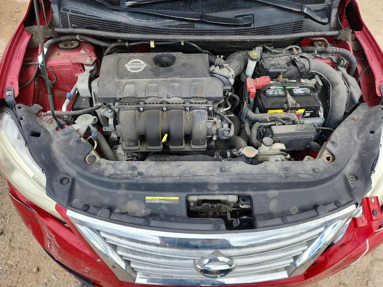 2014 Nissan Sentra S Red vin: 3N1AB7AP2EL686235