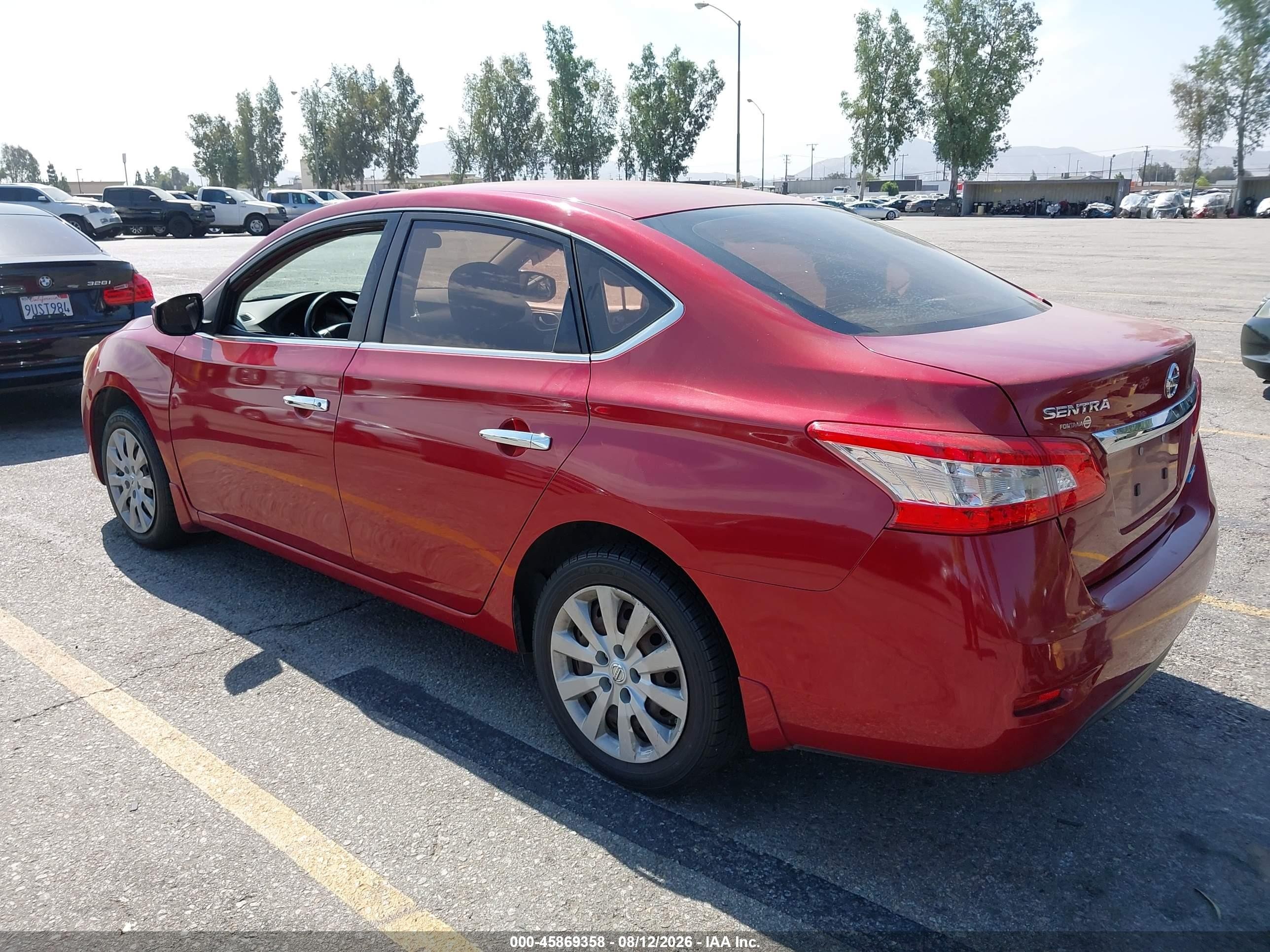 2014 Nissan Sentra S Red vin: 3N1AB7AP2EL692293