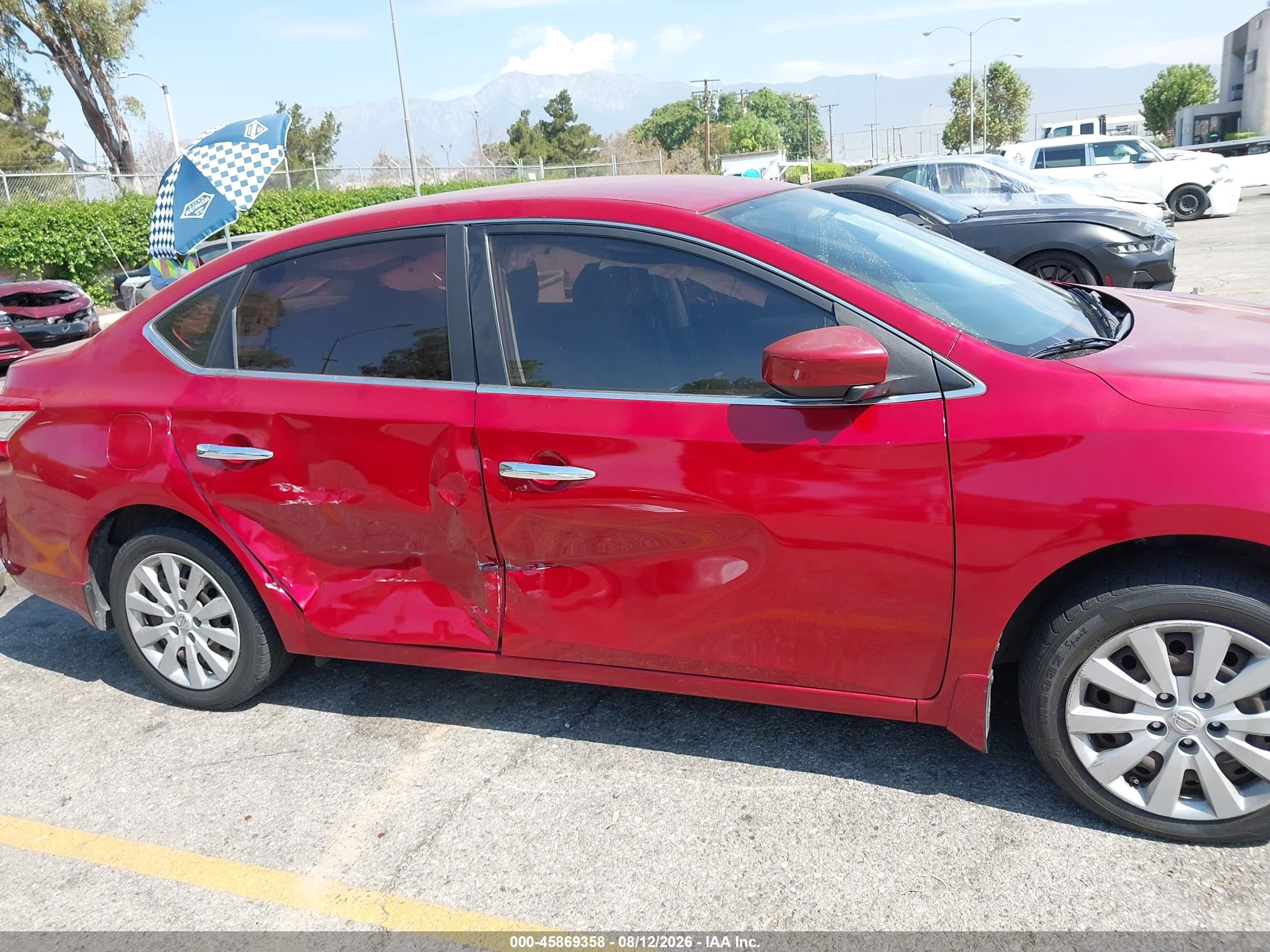2014 Nissan Sentra S Red vin: 3N1AB7AP2EL692293