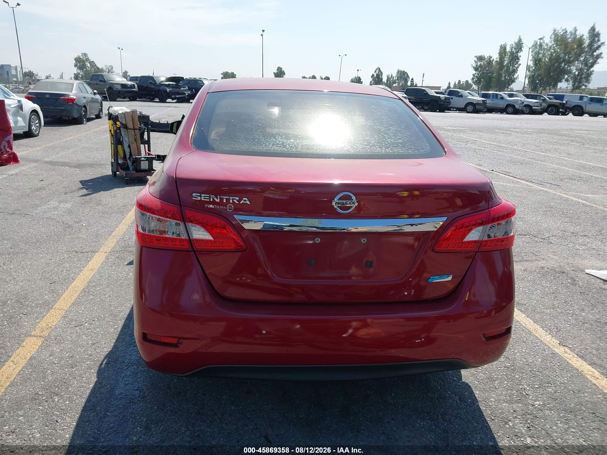 2014 Nissan Sentra S Red vin: 3N1AB7AP2EL692293