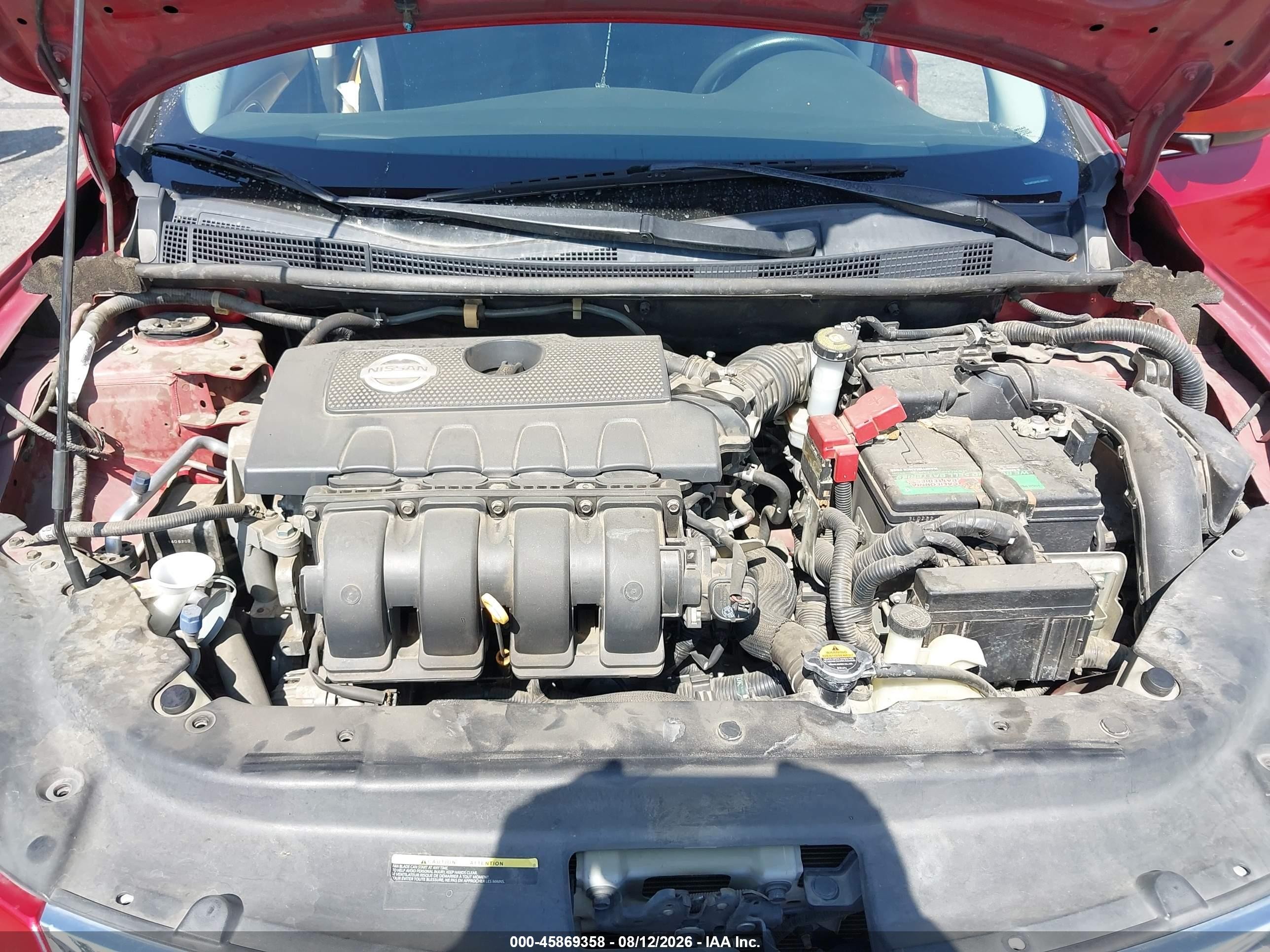 2014 Nissan Sentra S Red vin: 3N1AB7AP2EL692293