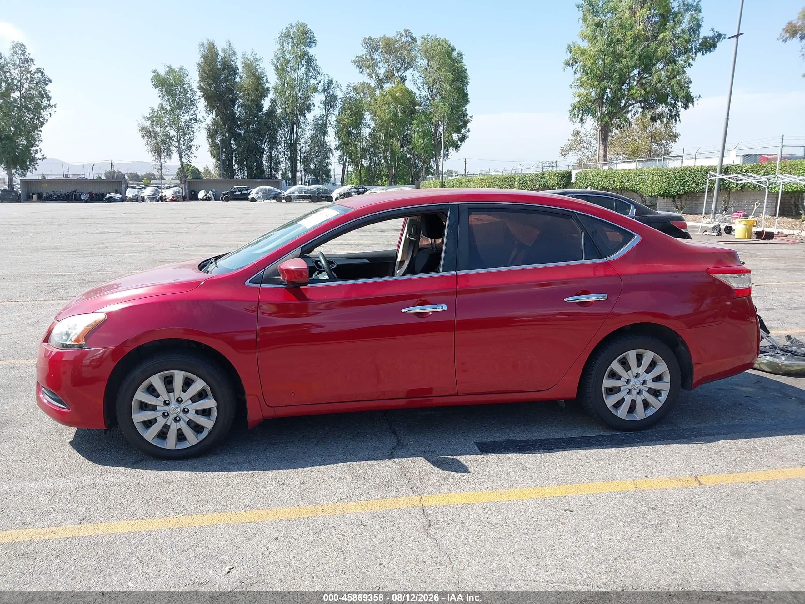 2014 Nissan Sentra S Red vin: 3N1AB7AP2EL692293