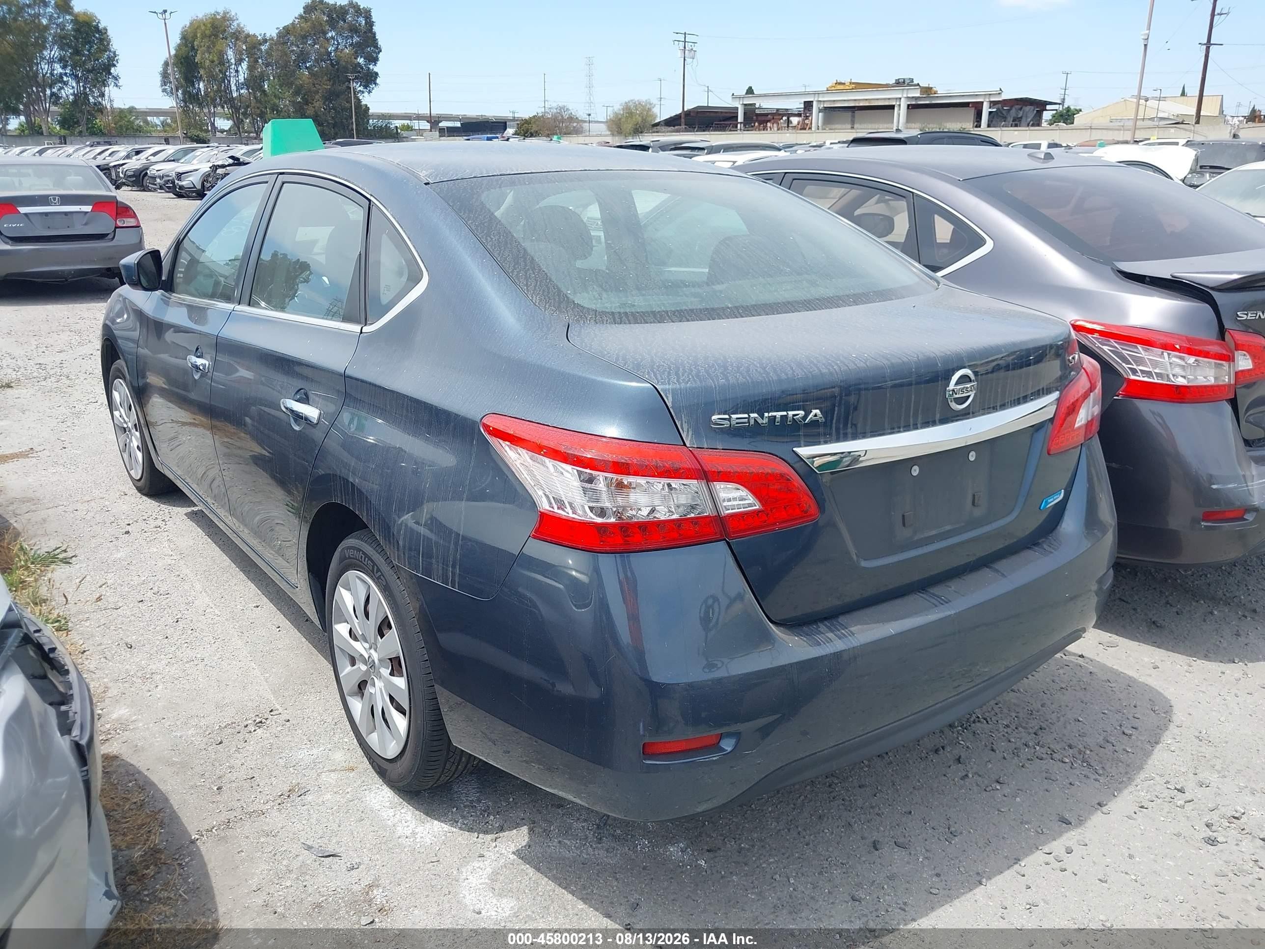 2014 Nissan Sentra Sv Gray vin: 3N1AB7AP2EL694738