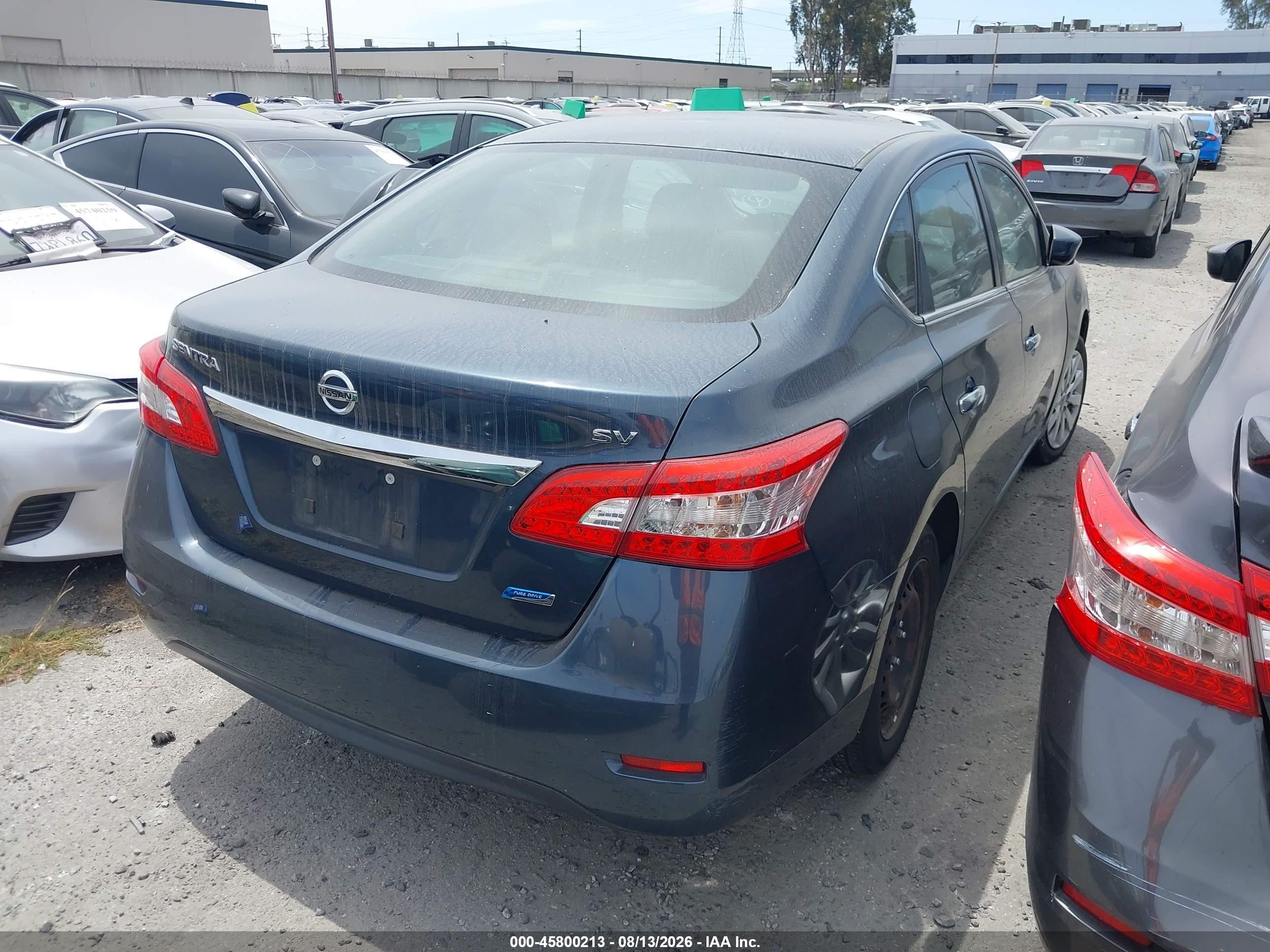 2014 Nissan Sentra Sv Gray vin: 3N1AB7AP2EL694738