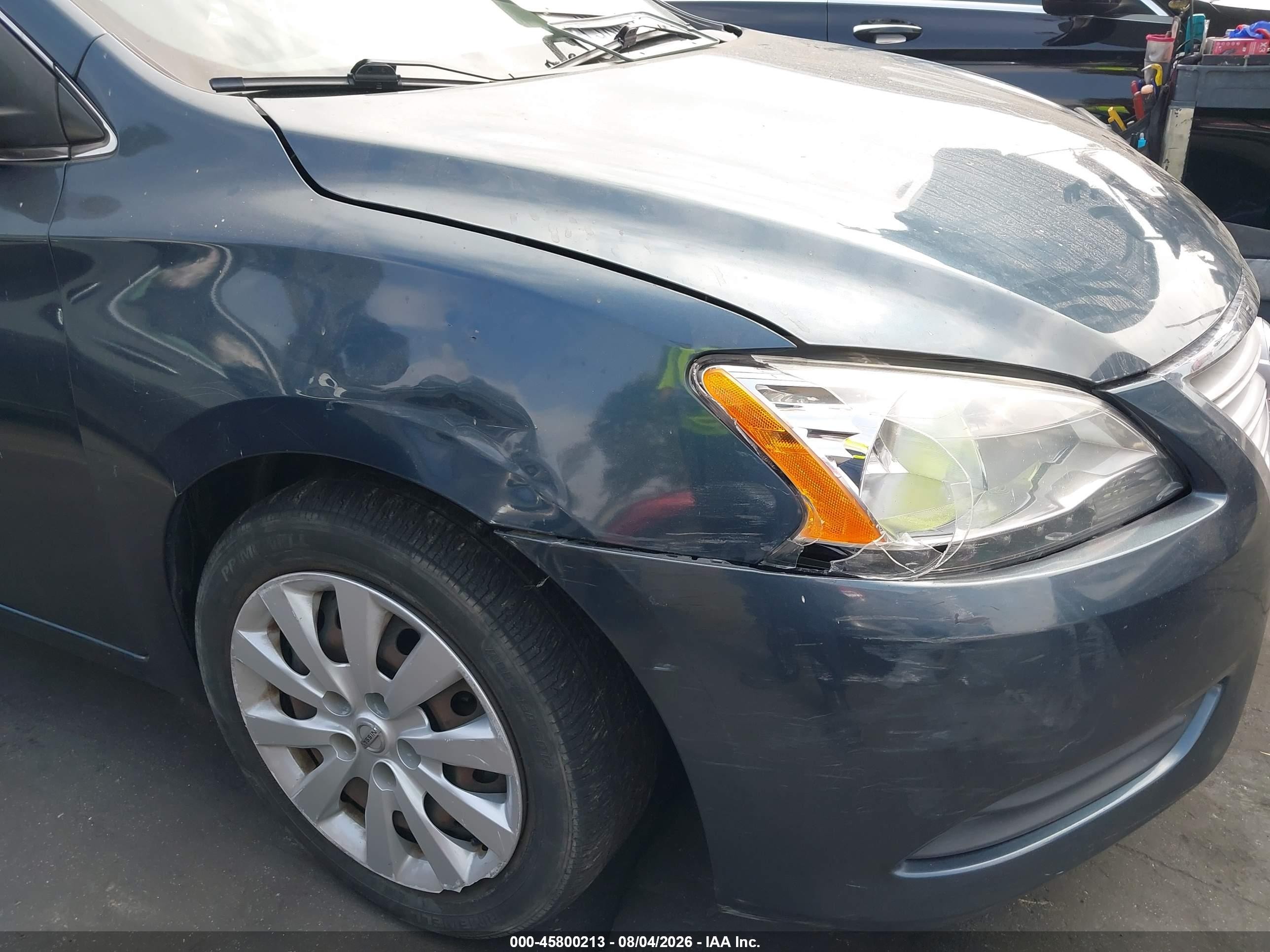 2014 Nissan Sentra Sv Gray vin: 3N1AB7AP2EL694738