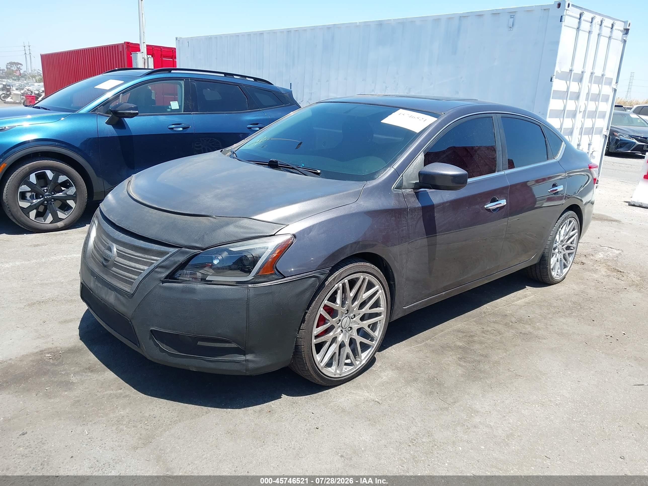 2014 Nissan Sentra Sv Gray vin: 3N1AB7AP2EL695050