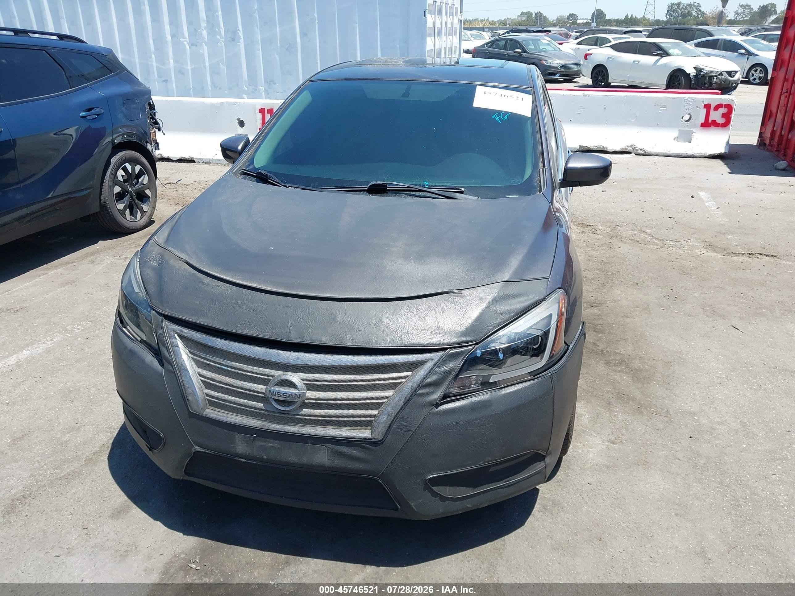 2014 Nissan Sentra Sv Gray vin: 3N1AB7AP2EL695050