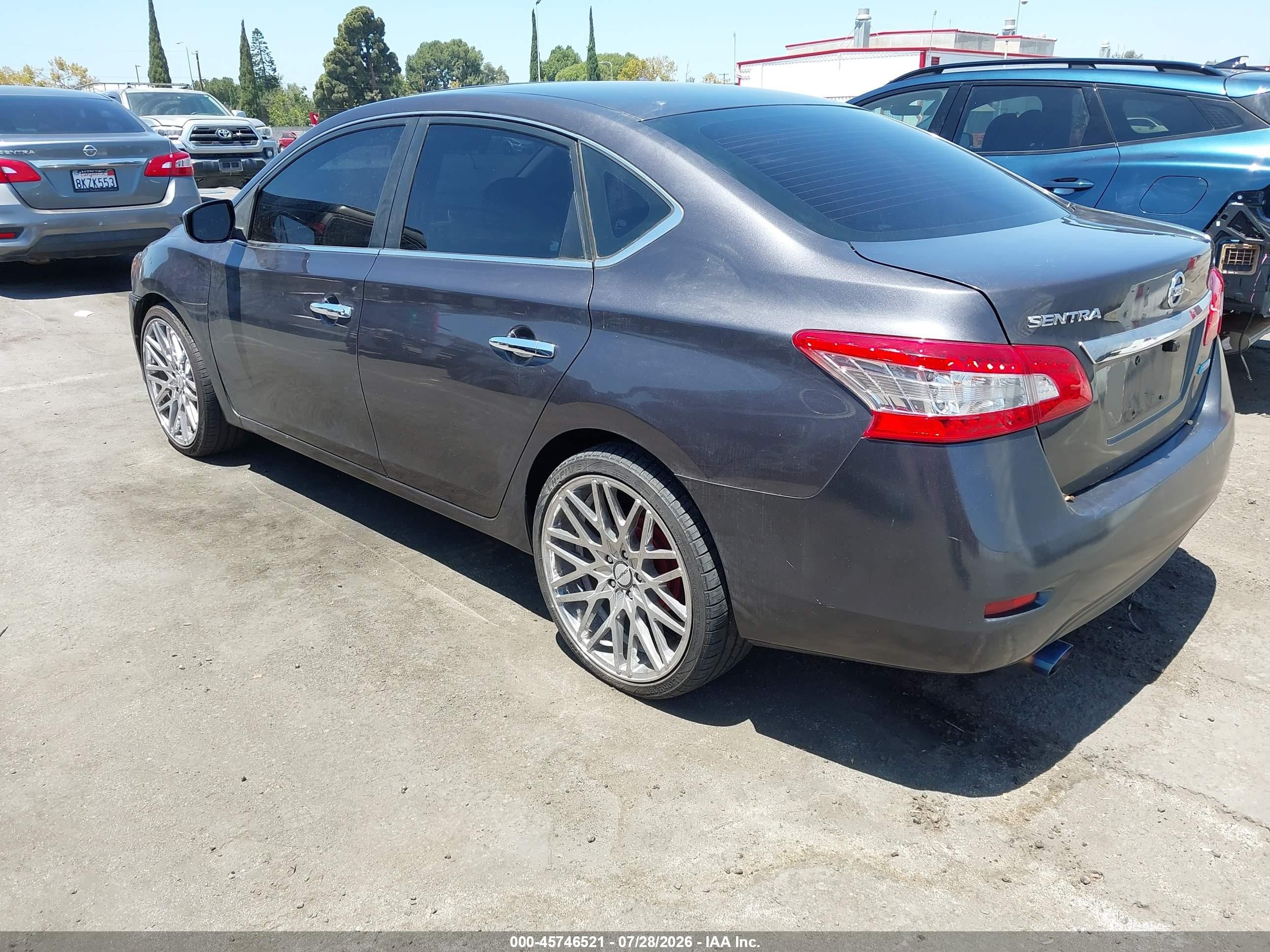 2014 Nissan Sentra Sv Gray vin: 3N1AB7AP2EL695050