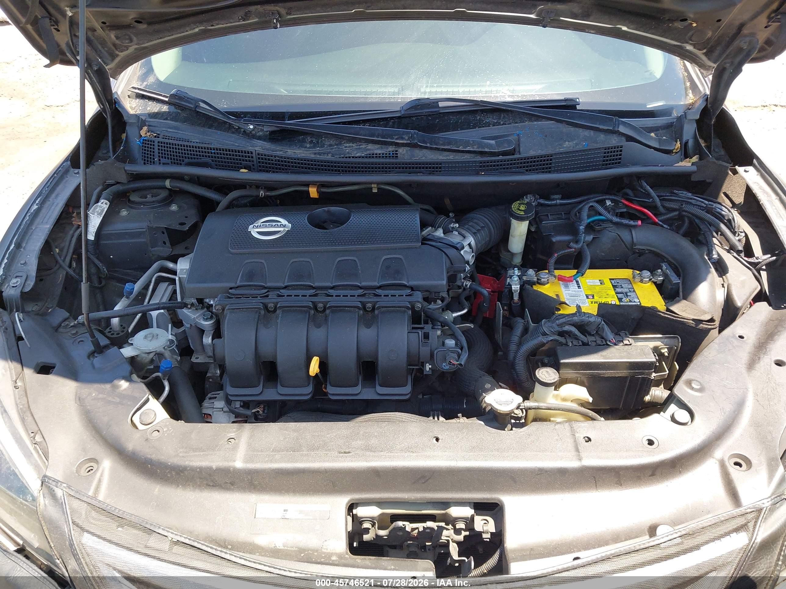 2014 Nissan Sentra Sv Gray vin: 3N1AB7AP2EL695050
